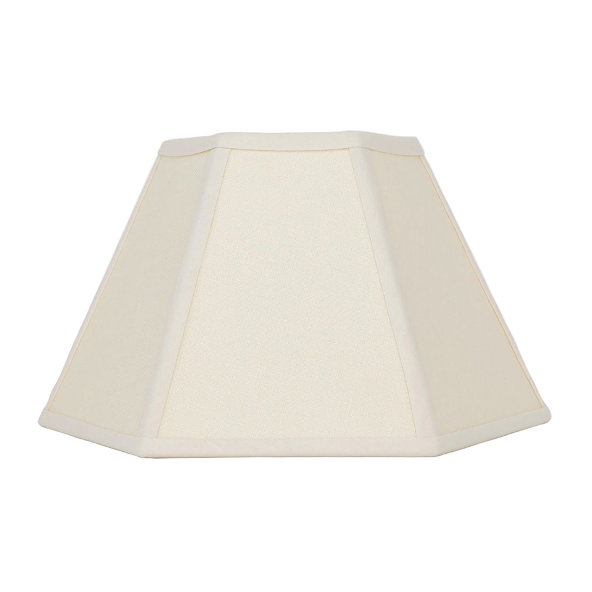 Cream Trim Hexagon Linen Lampshade | Small