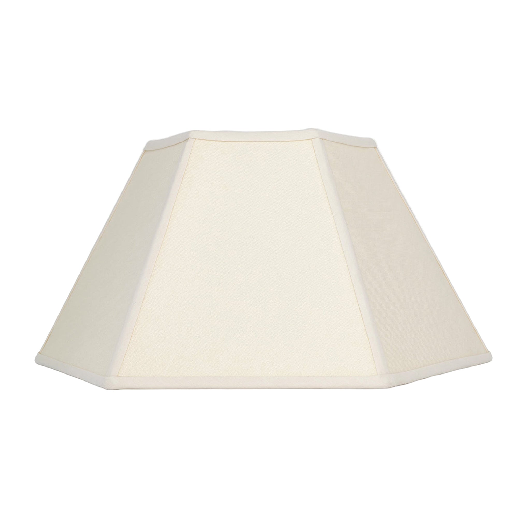 Cream Trim Hexagon Linen Lampshade | Large