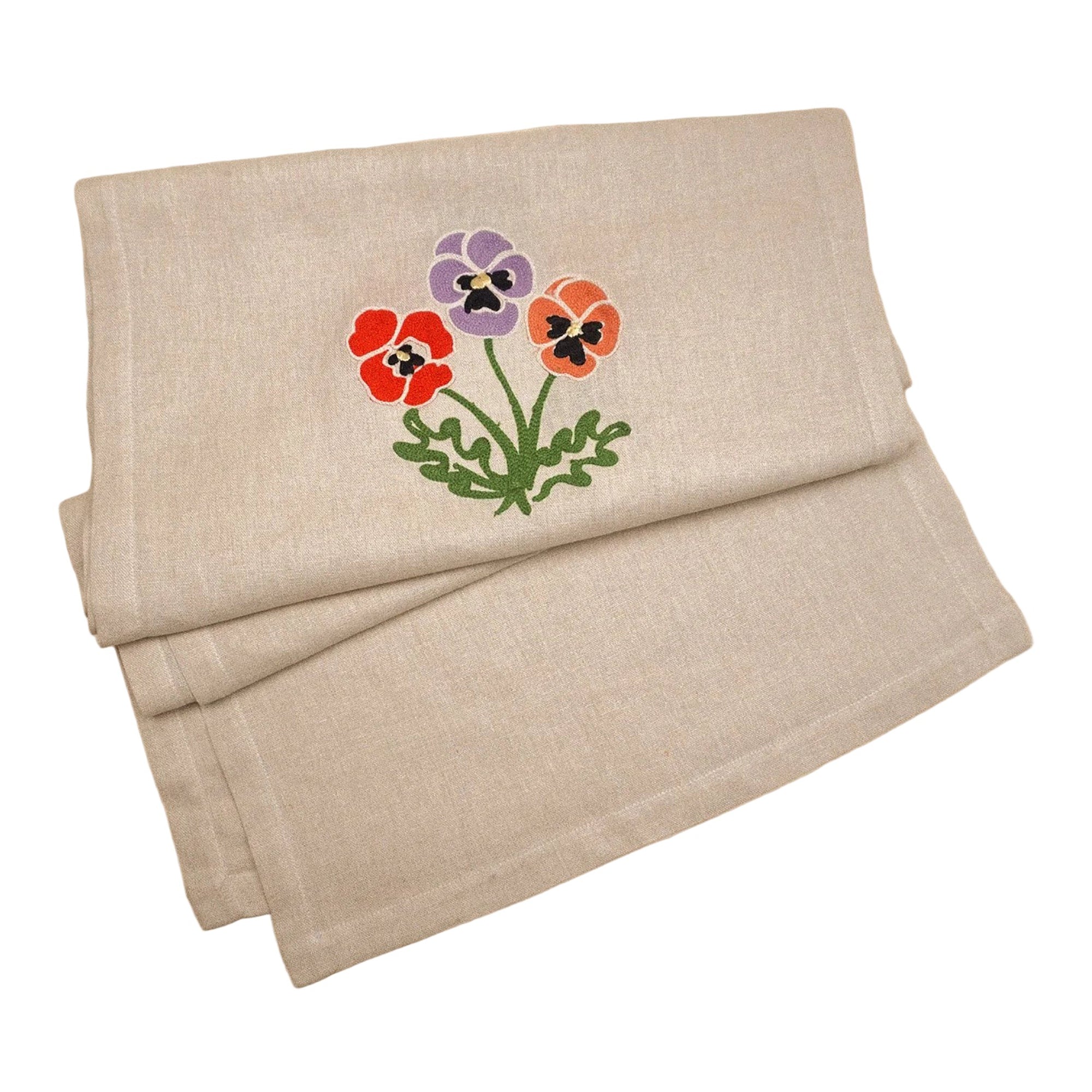 Winter Pansy Tablerunner