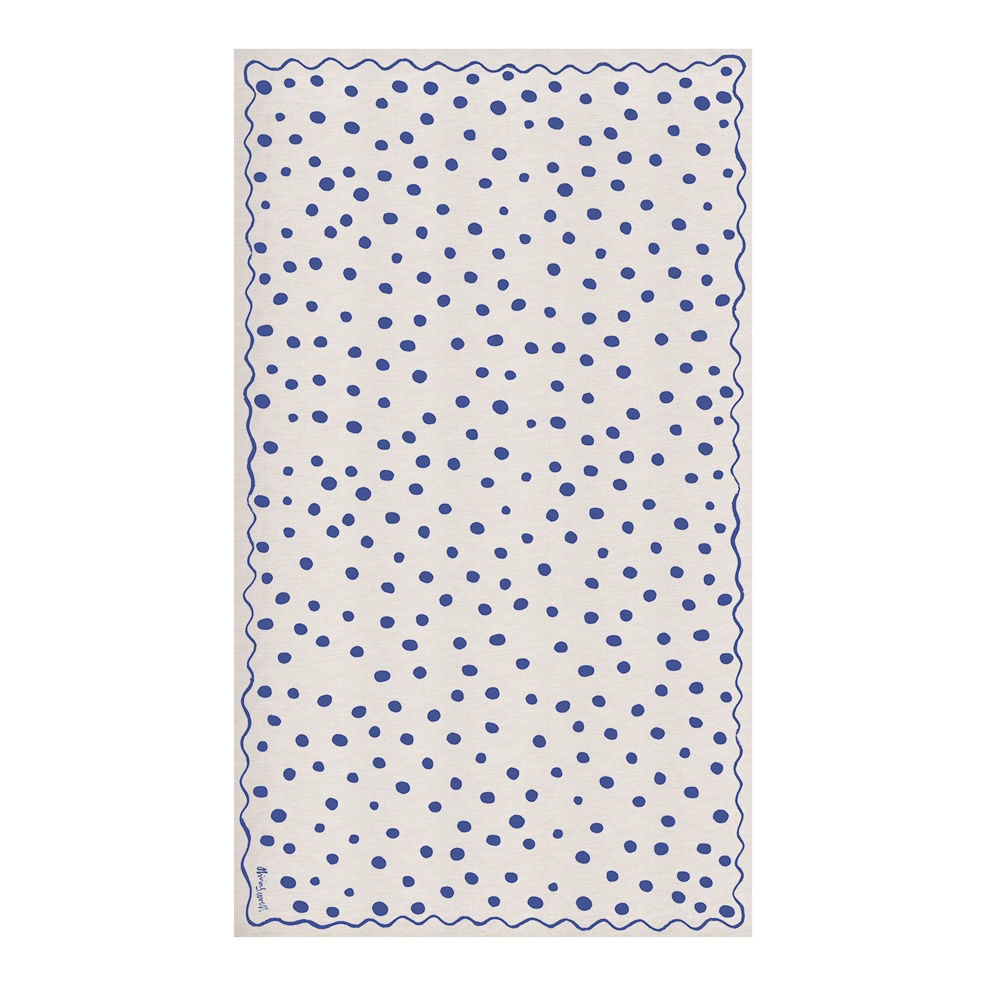 Polka Dot Linen Tablecloth