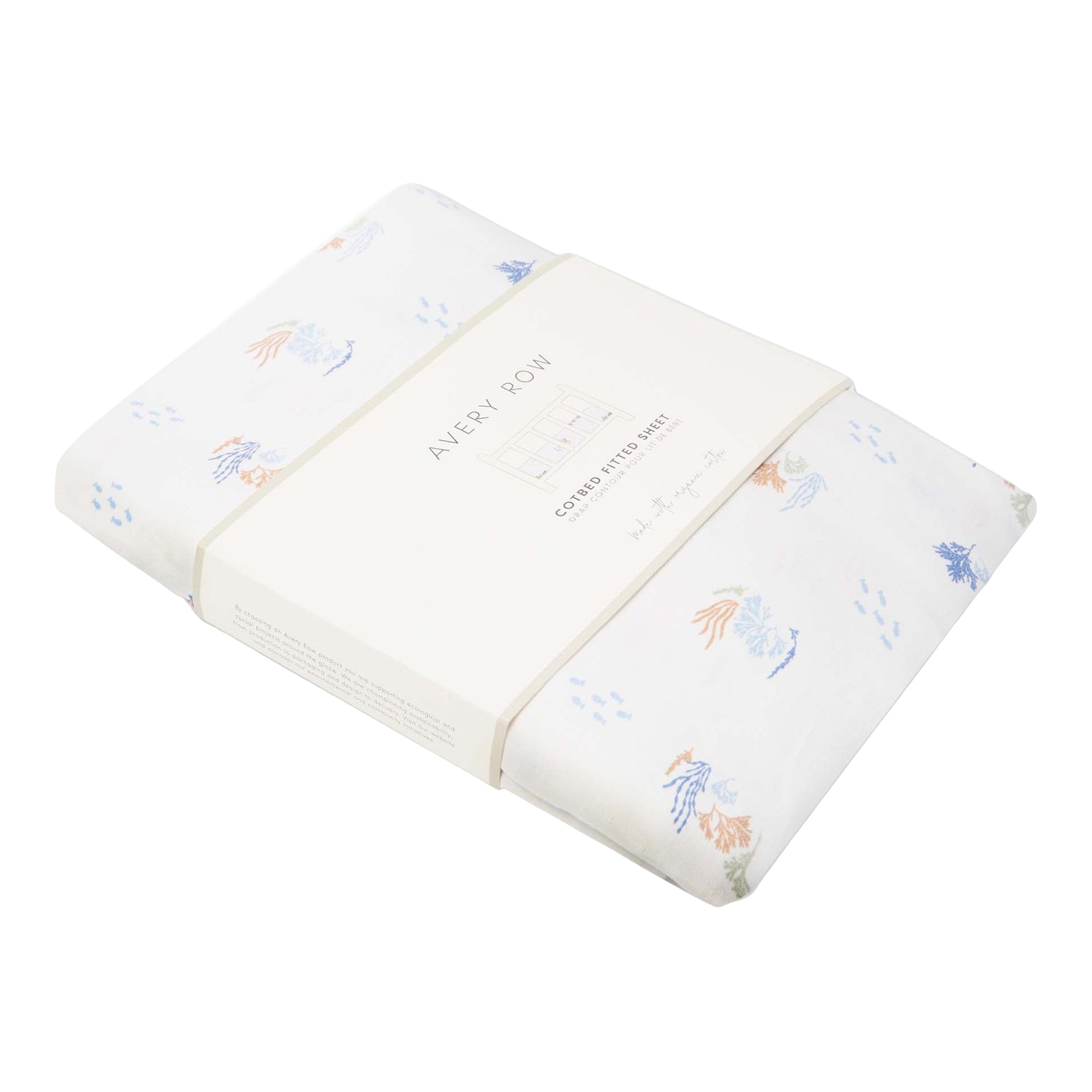 Organic Cotbed Fitted Sheet - Coastline