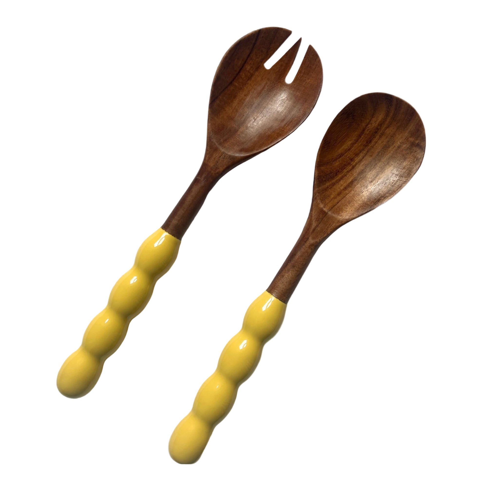 Bobbin Salad Servers | Sunshine Yellow