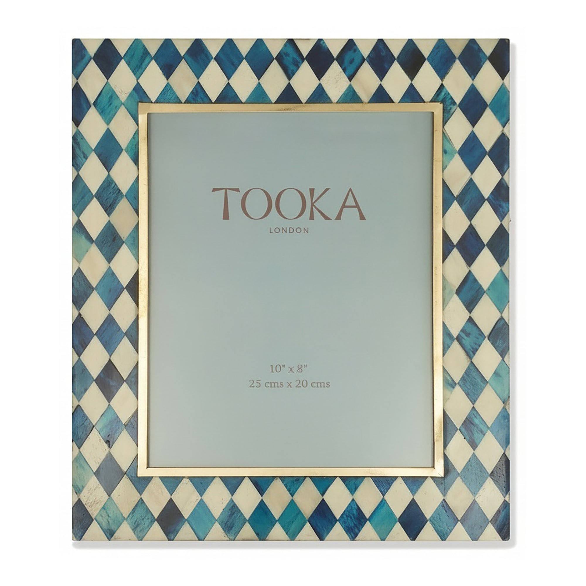 Large Photo frame | Navy Blue & White | Harlequin