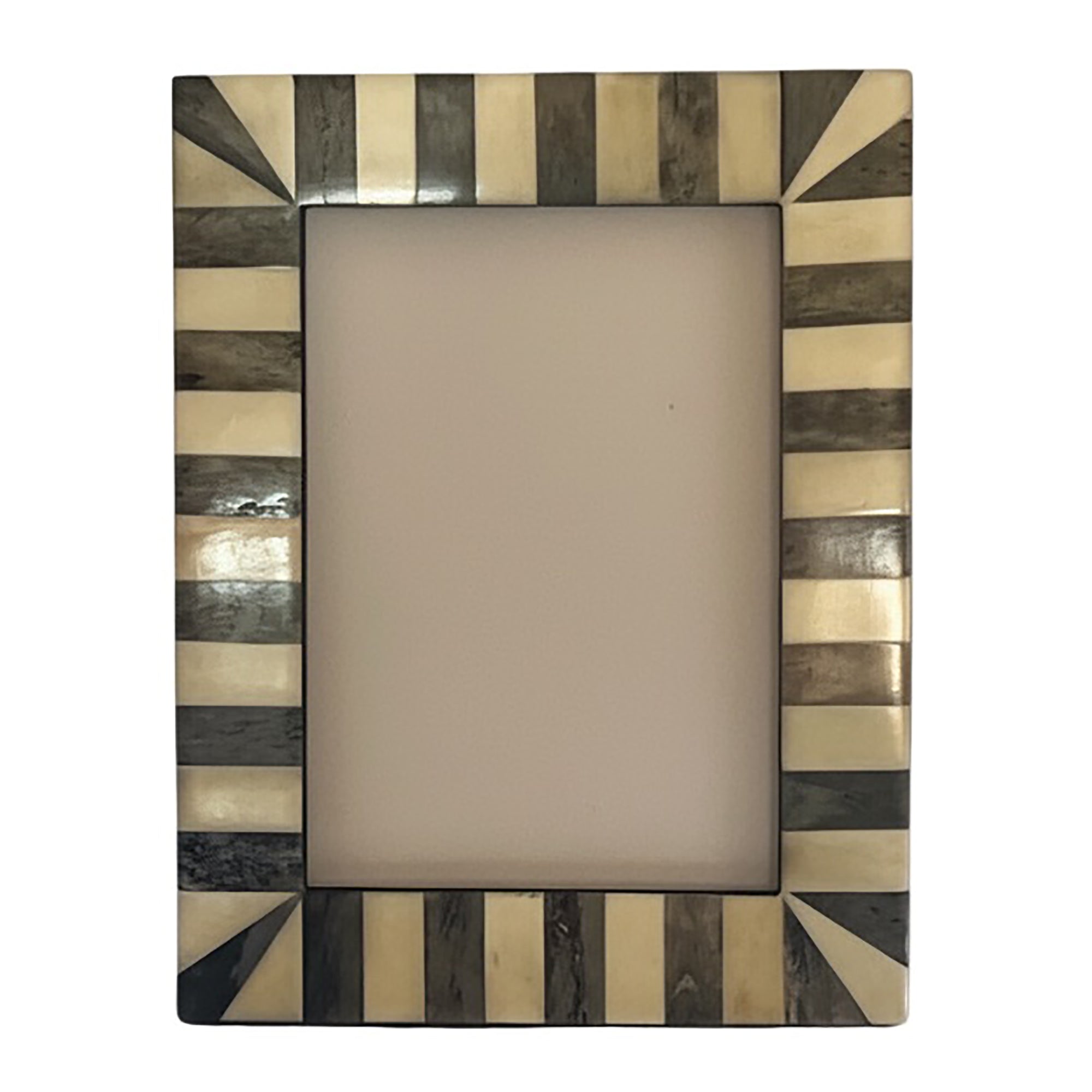 Small Photo frame | Grey & White | Striped