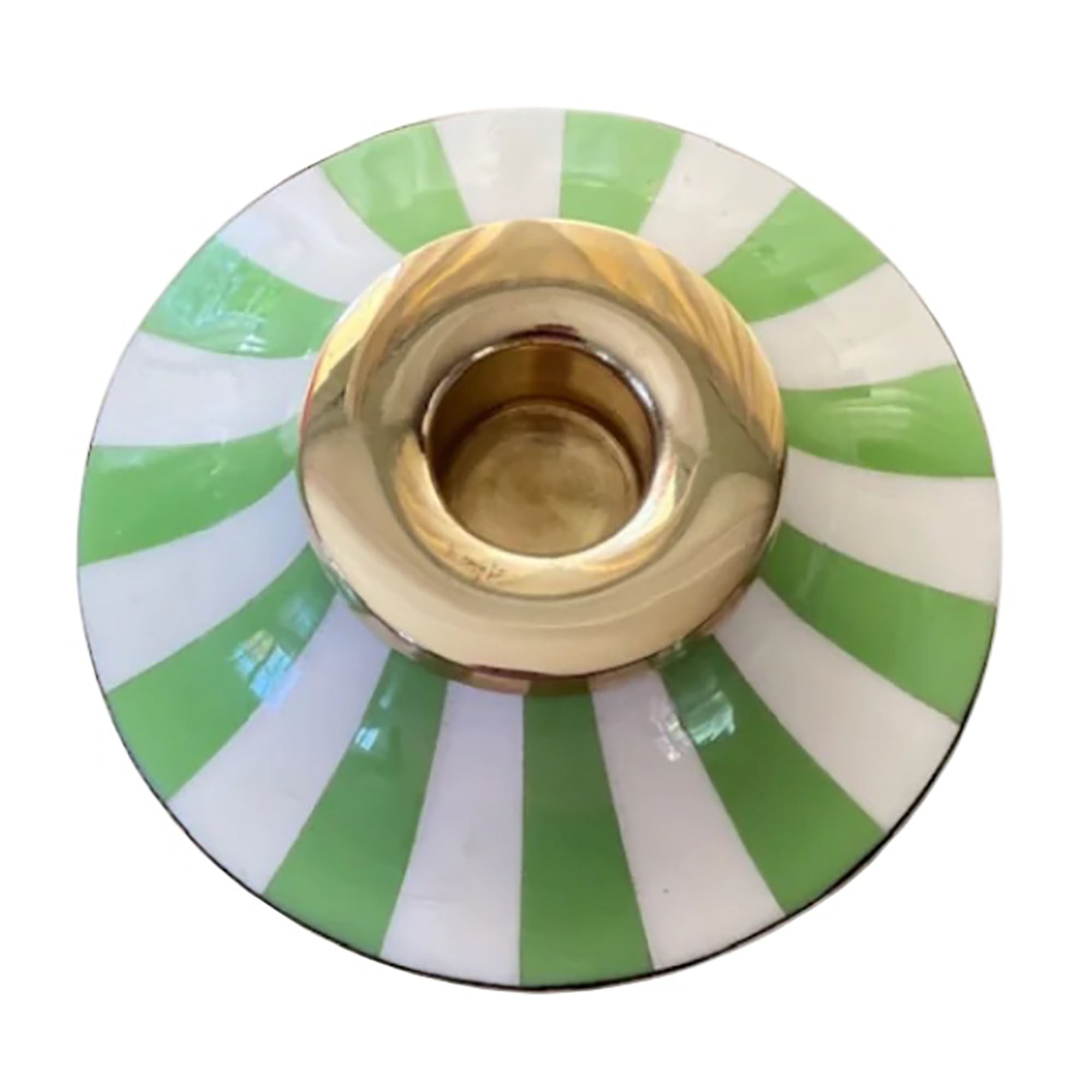 Circus Candleholder | Spring Green | Striped