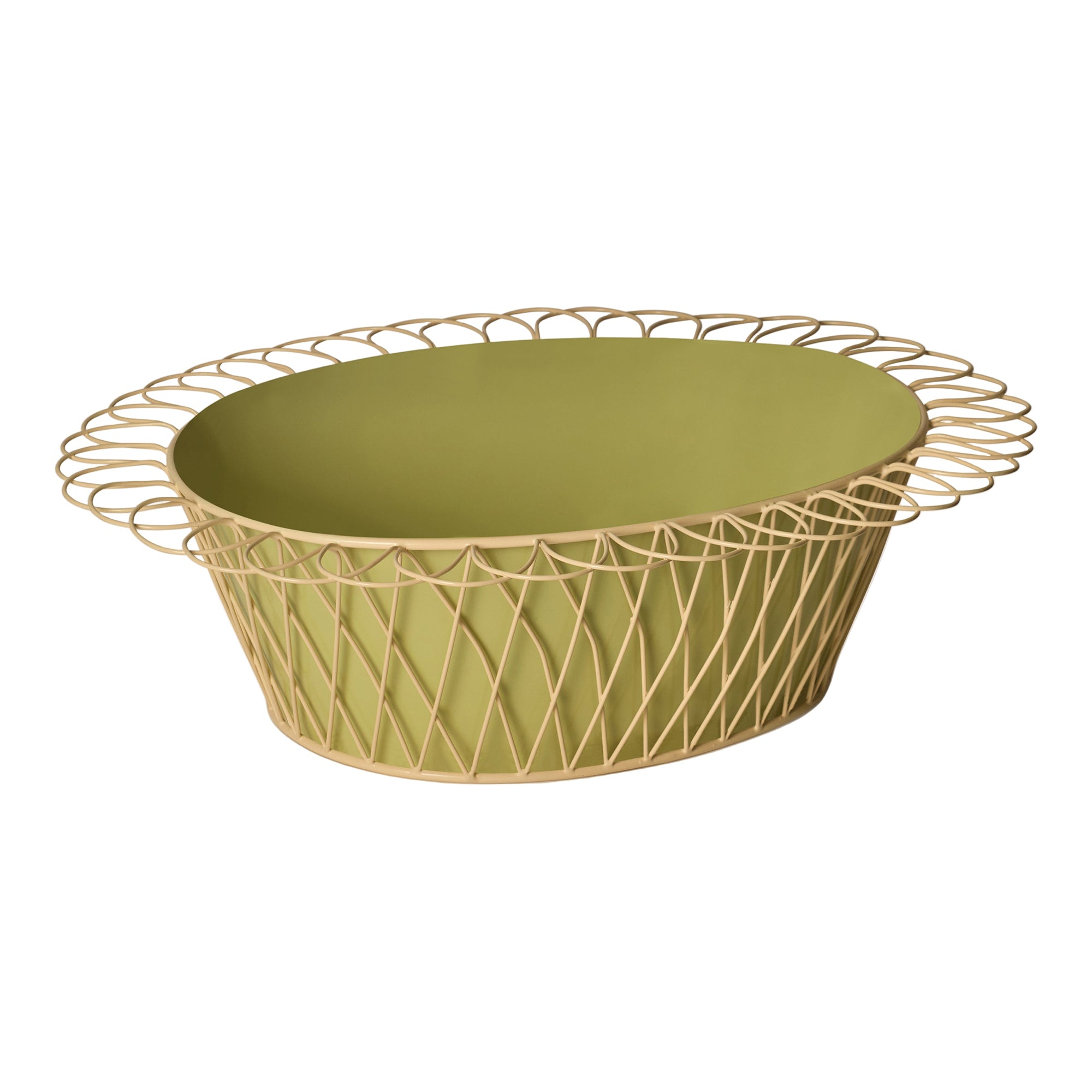 Wire Basket Planter | Sage Green & Blush