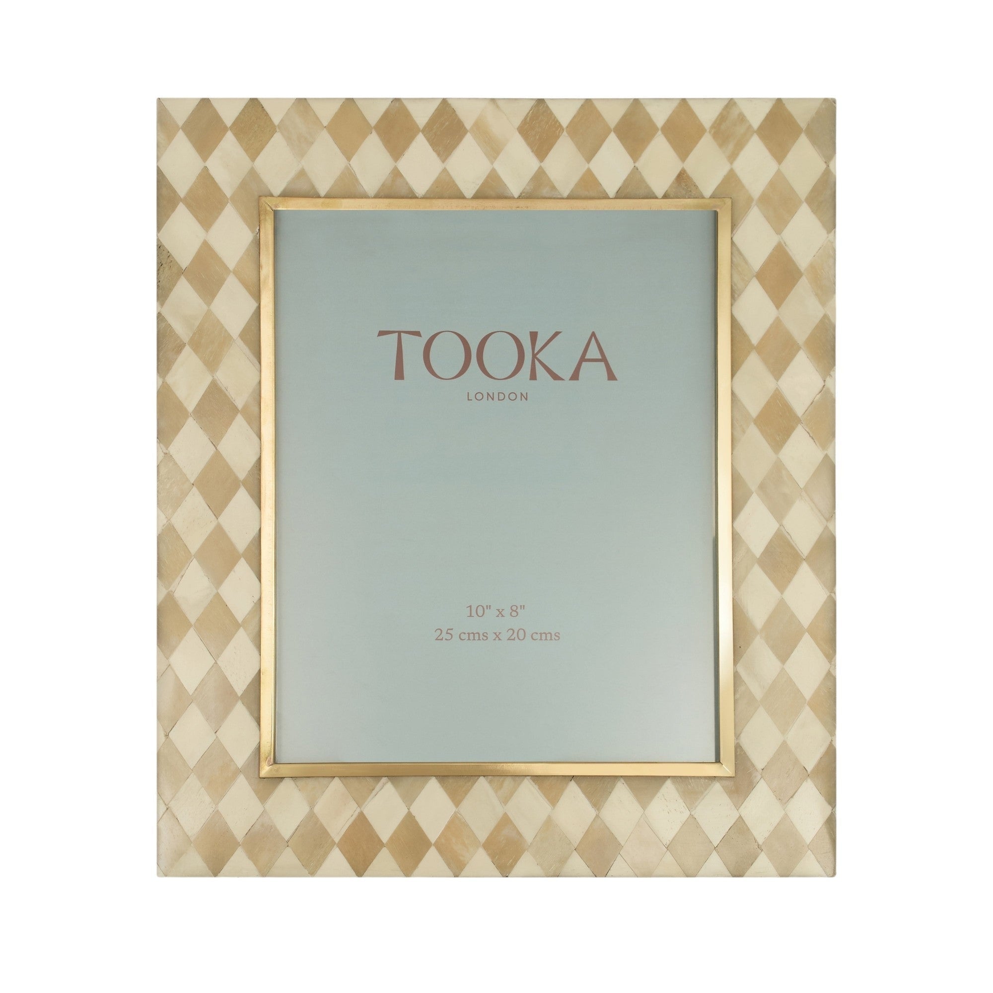 Large Photo frame | Beige & White | Harlequin