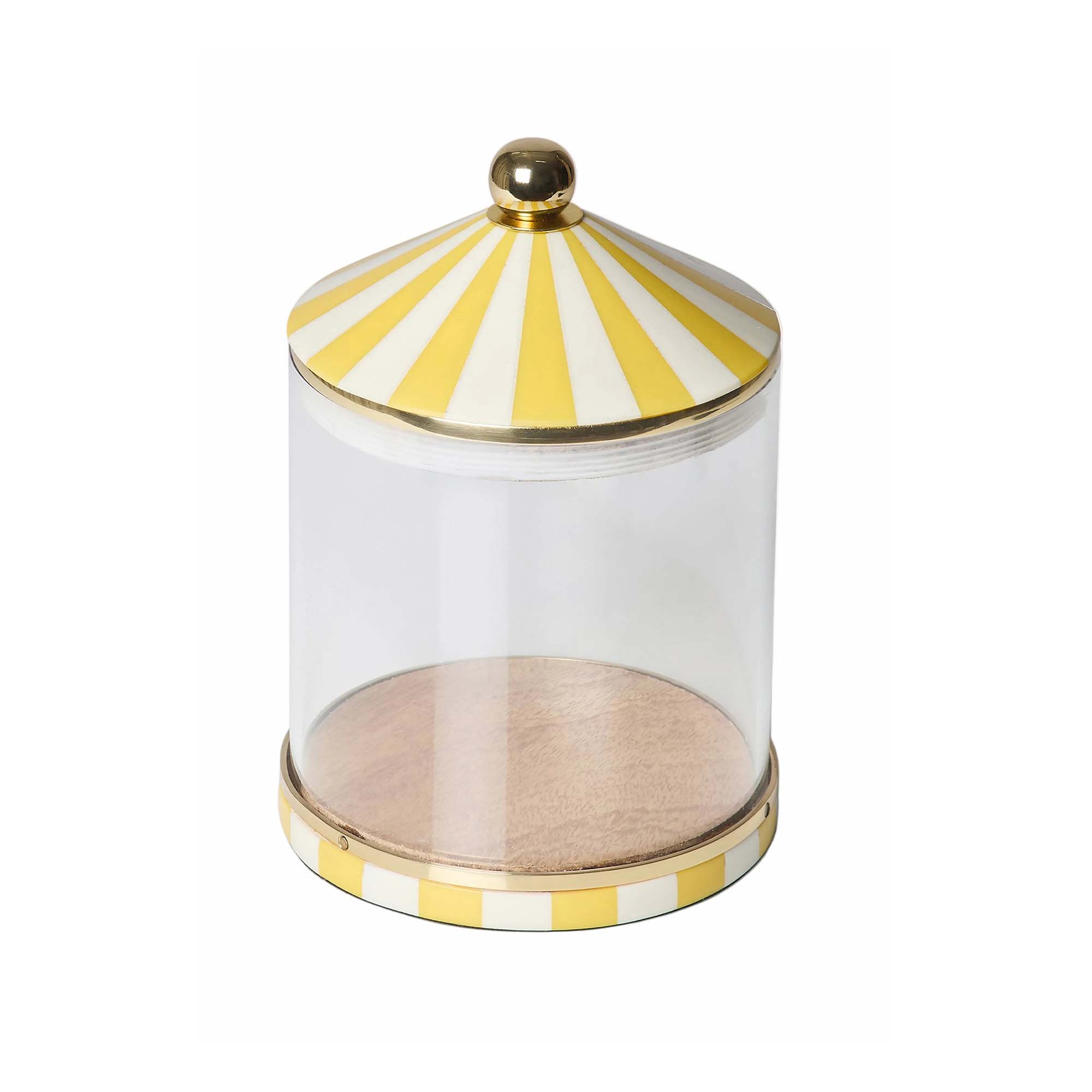 Circus Storage Jar | Yellow and White