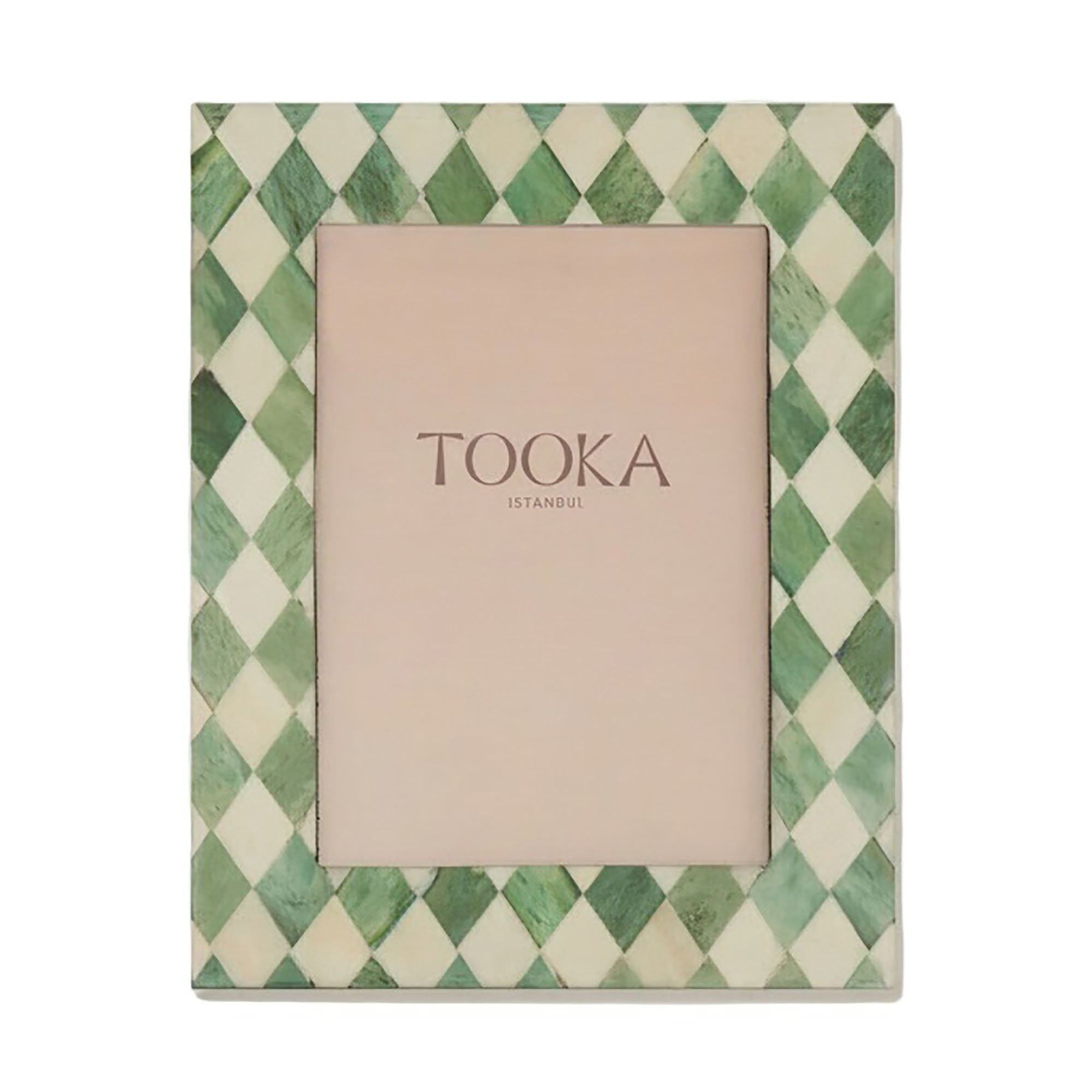 Small Photo frame | Forest Green & White | Harlequin