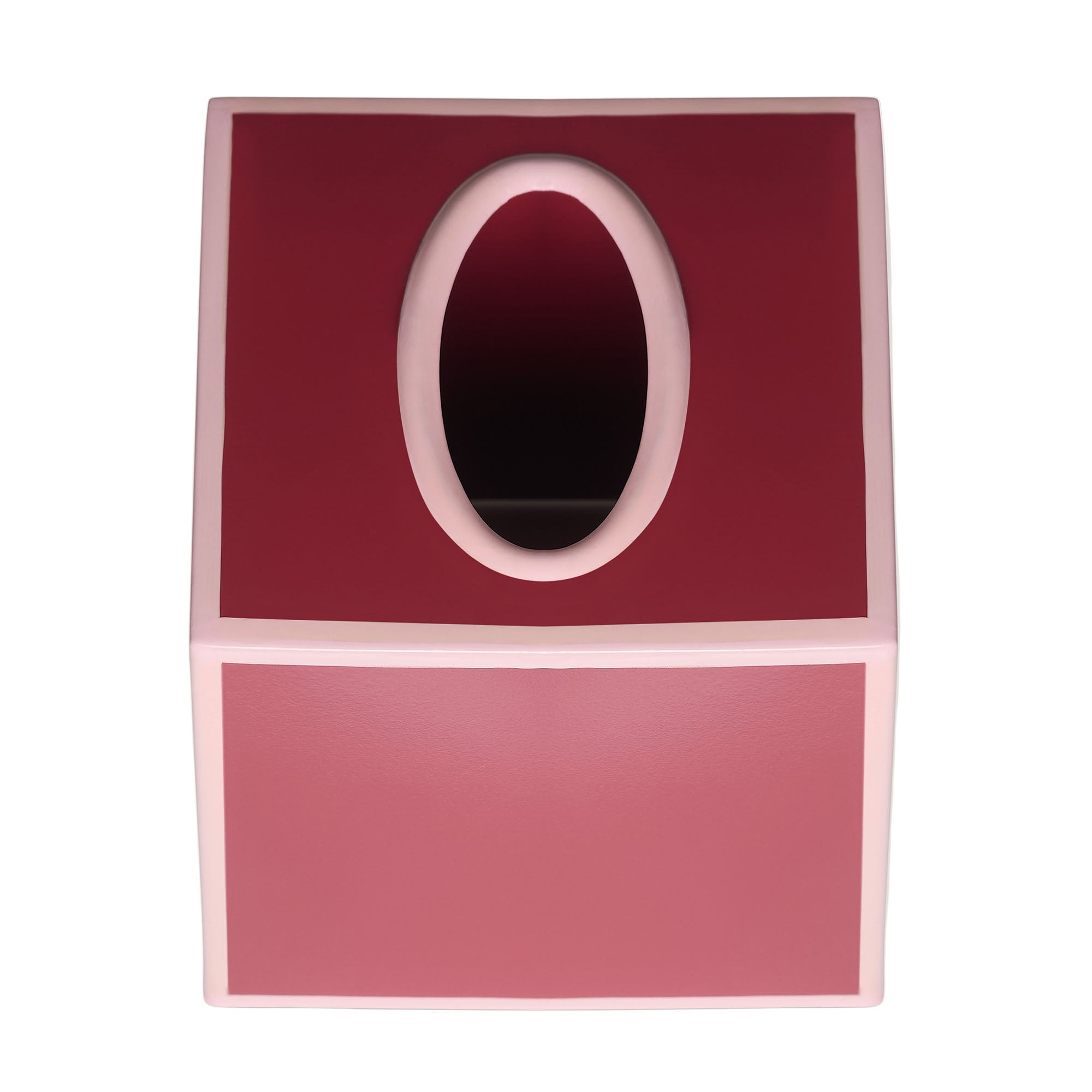 Tissue Box Cover | Ruby Red and Rose Pink