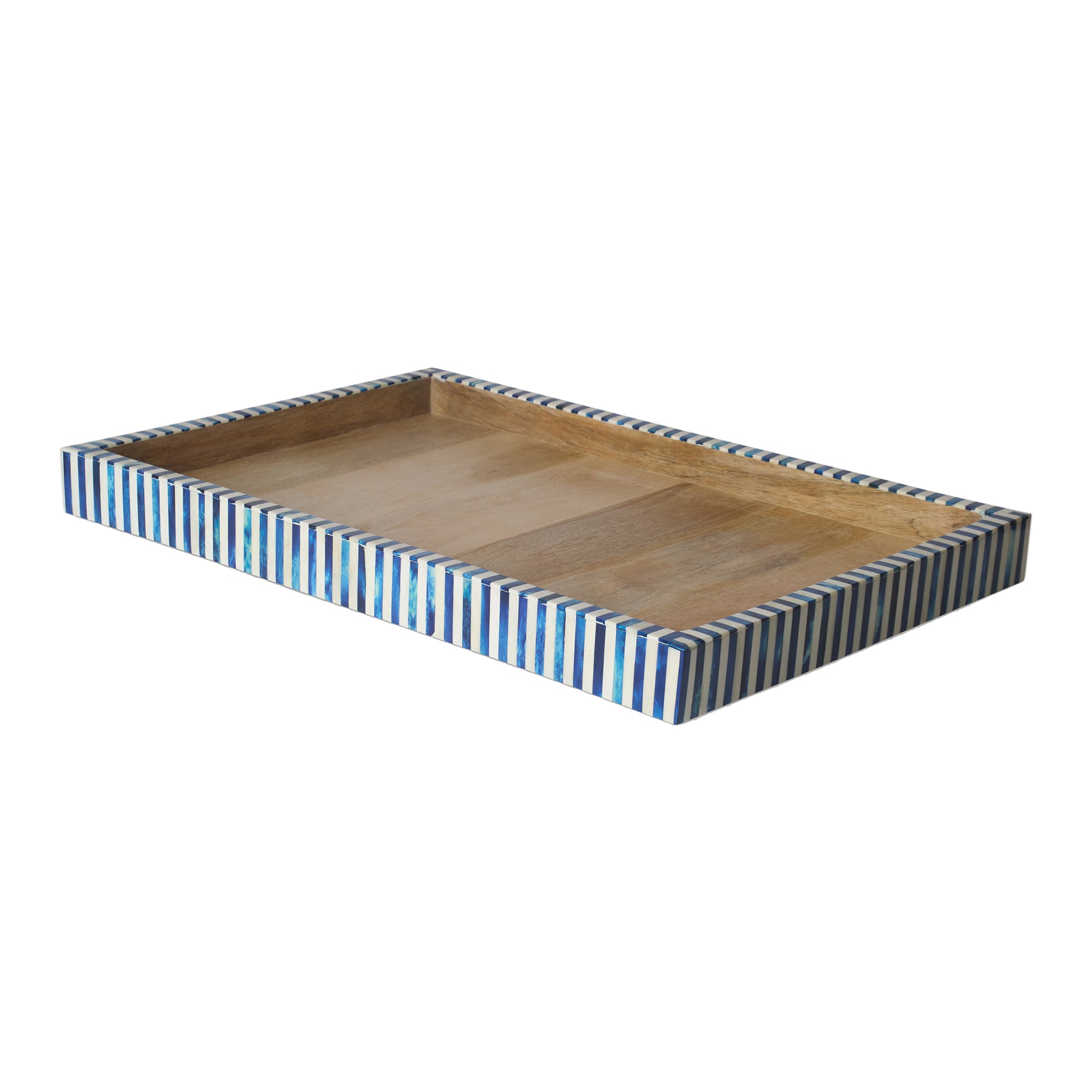 Rectangular Inlay Tray | Extra Large | Blue | Striped