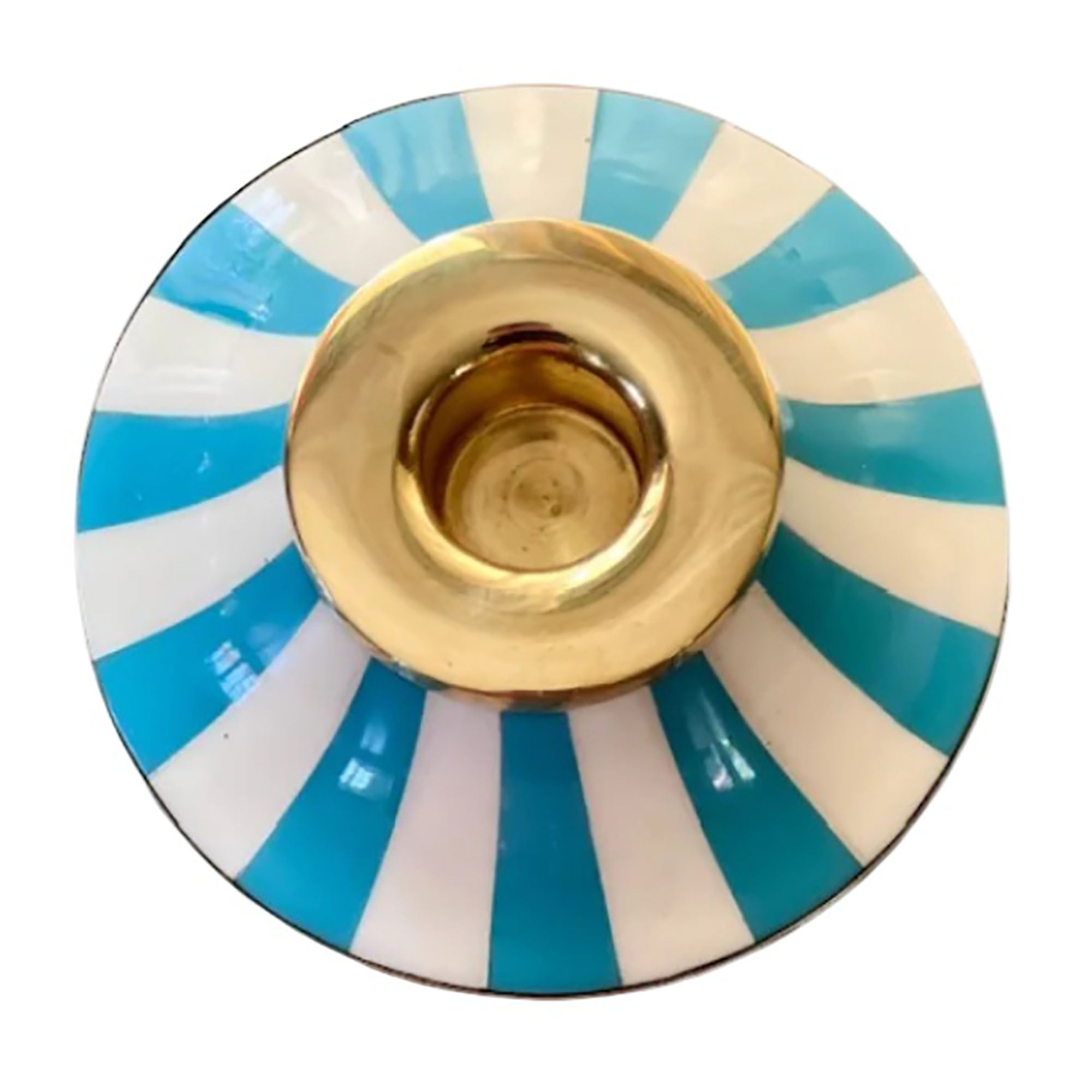 Circus Candleholder | Sky Blue | Striped
