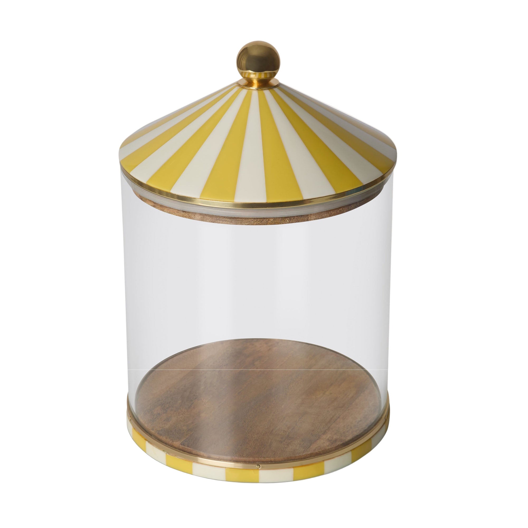 Circus Storage Jar | Yellow and White