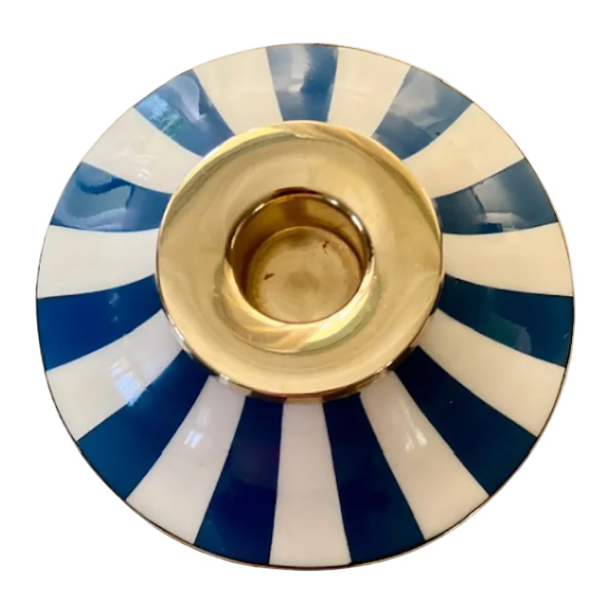 Circus Candleholder | Navy Blue | Striped
