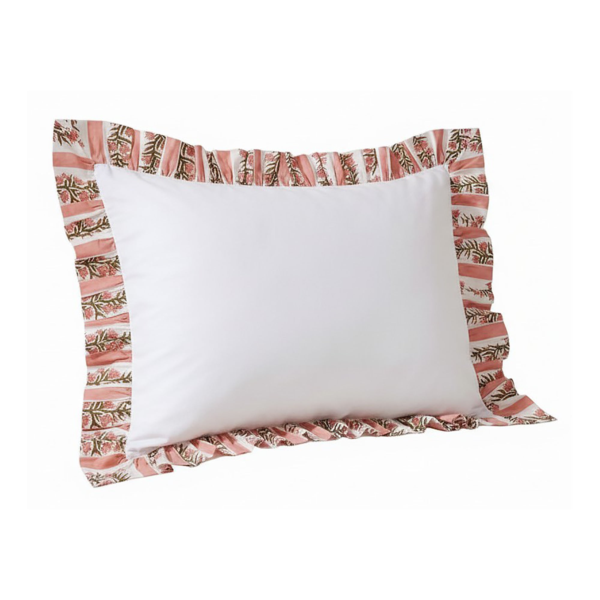 Terracotta Pink Organic Cotton Poplin Pillowcase
