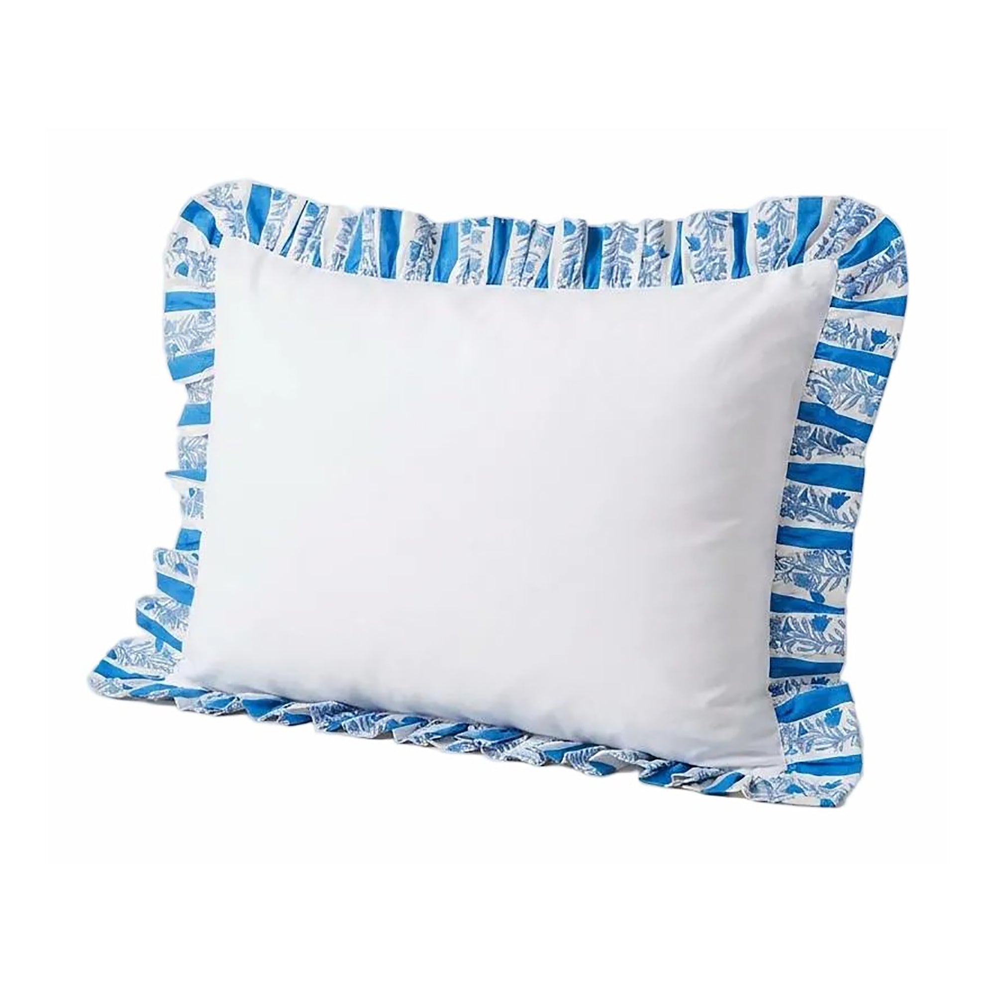 Blue Organic Cotton Poplin Pillowcase