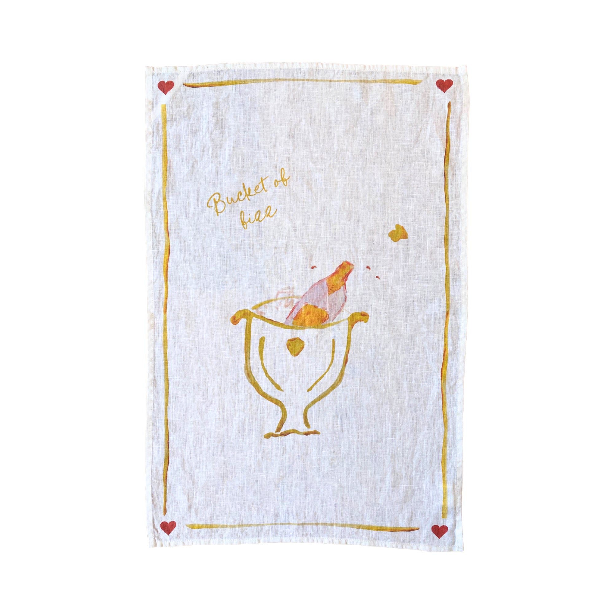 Bucket of Fizz - Linen Teatowel