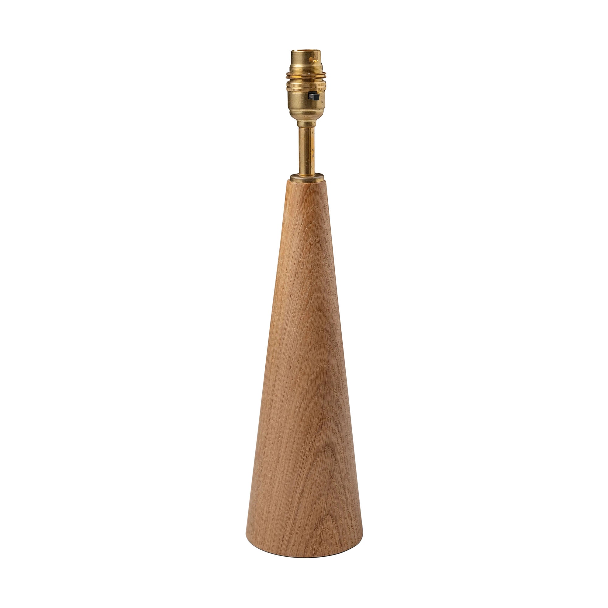 Strobe Conical Oak Lamp Base