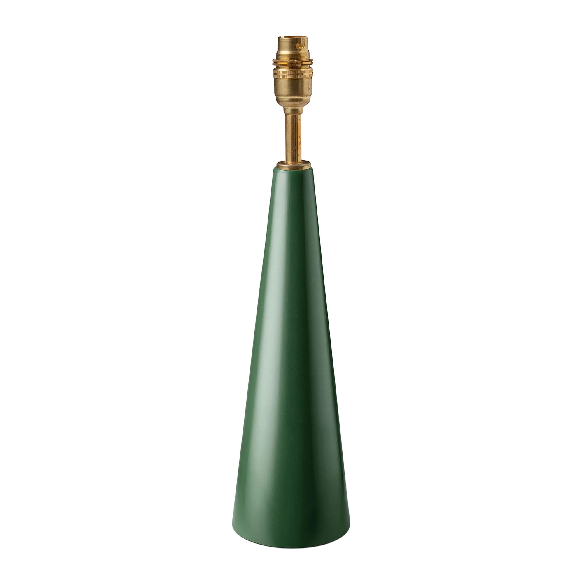 Strobe Conical Oak Lamp Base | The Roost Racing Green