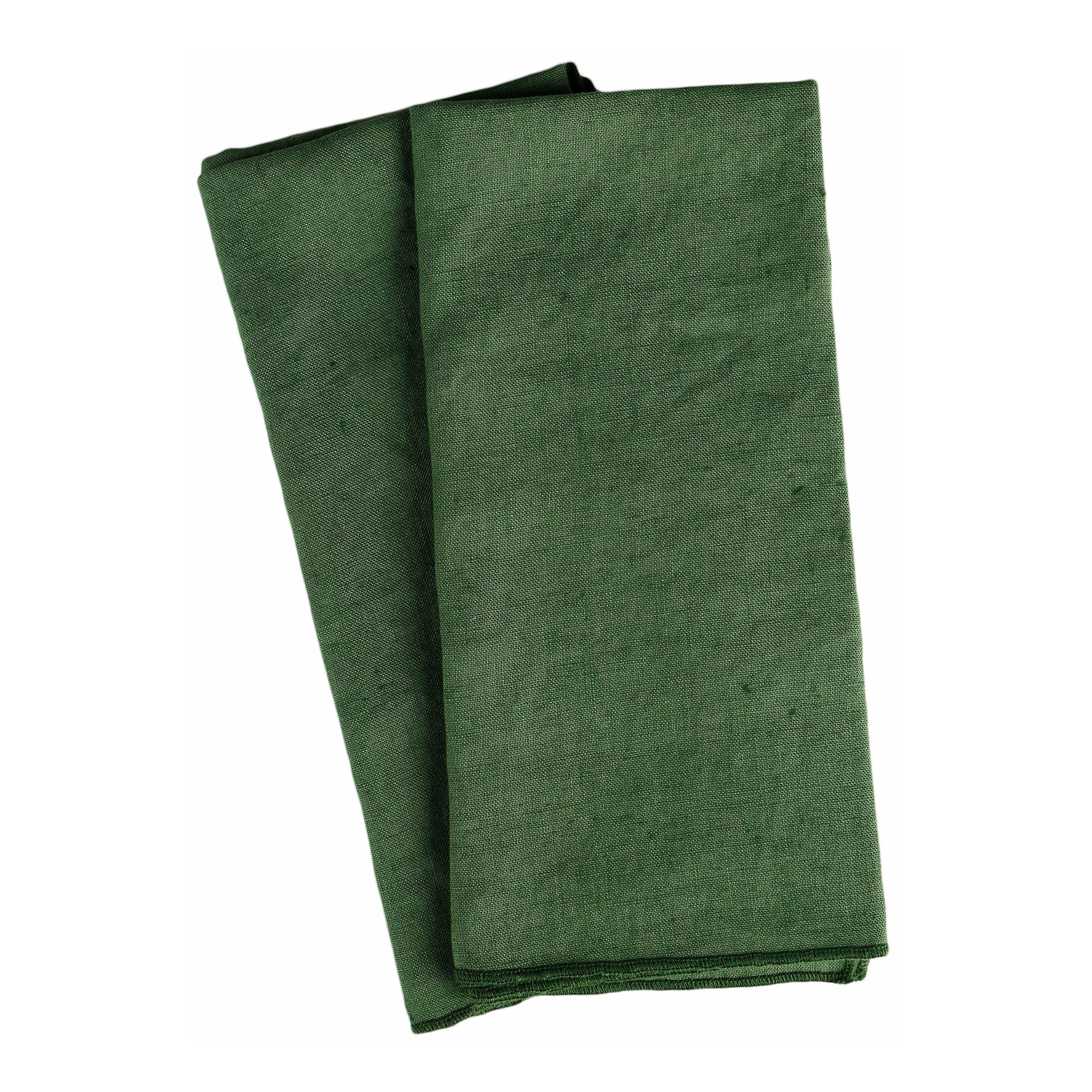 Green linen napkin
