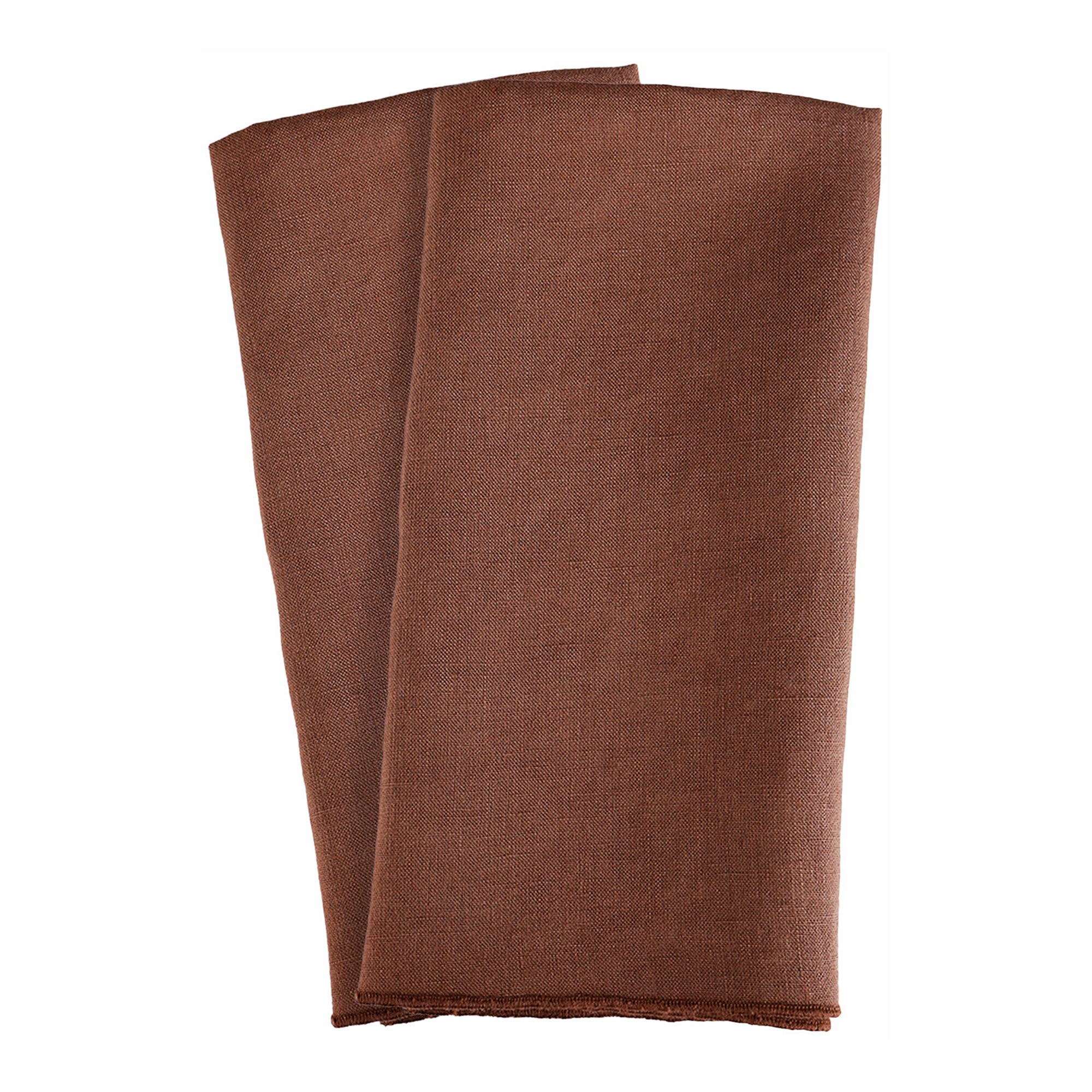 Brown linen napkin set