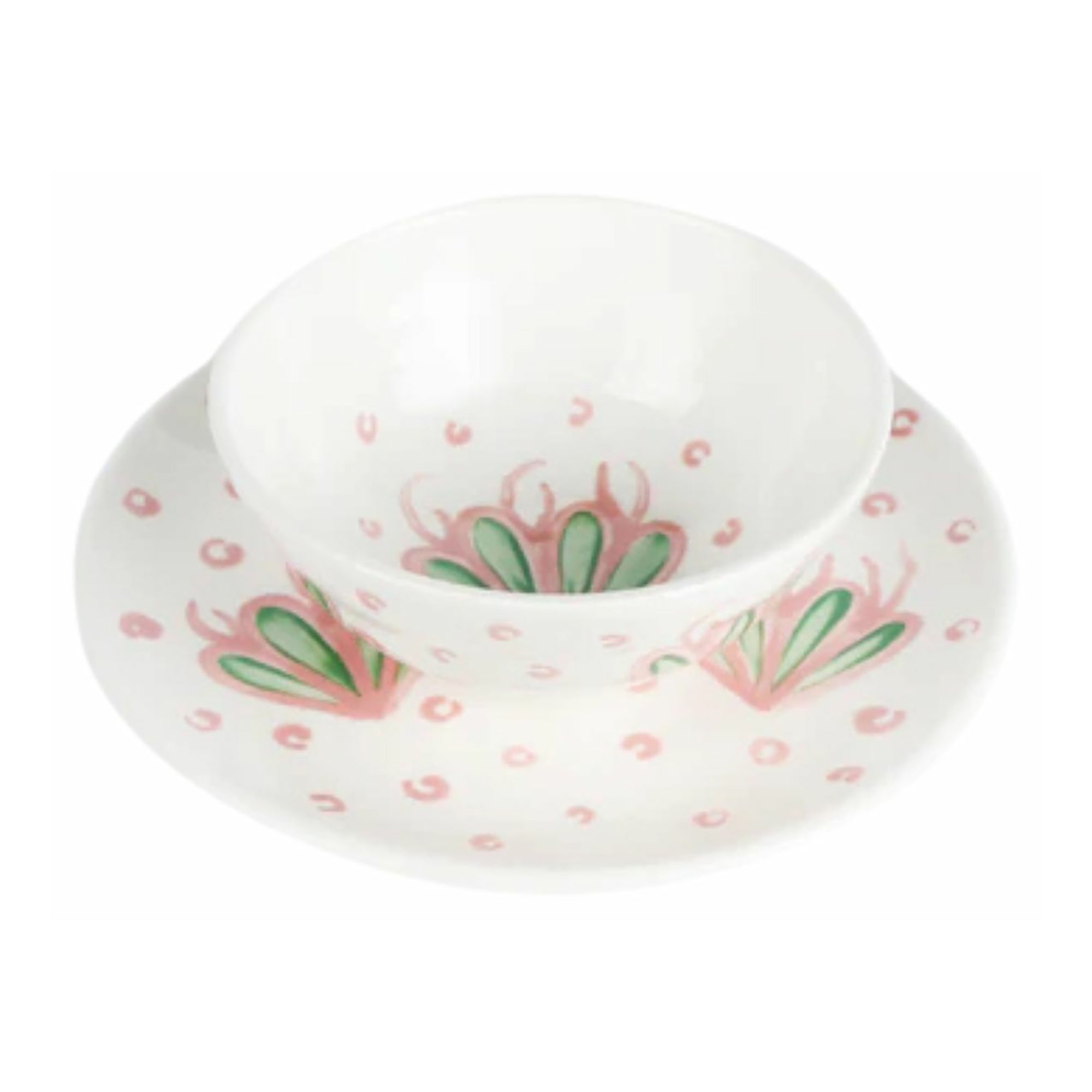 Pink corals & bubbles bowl