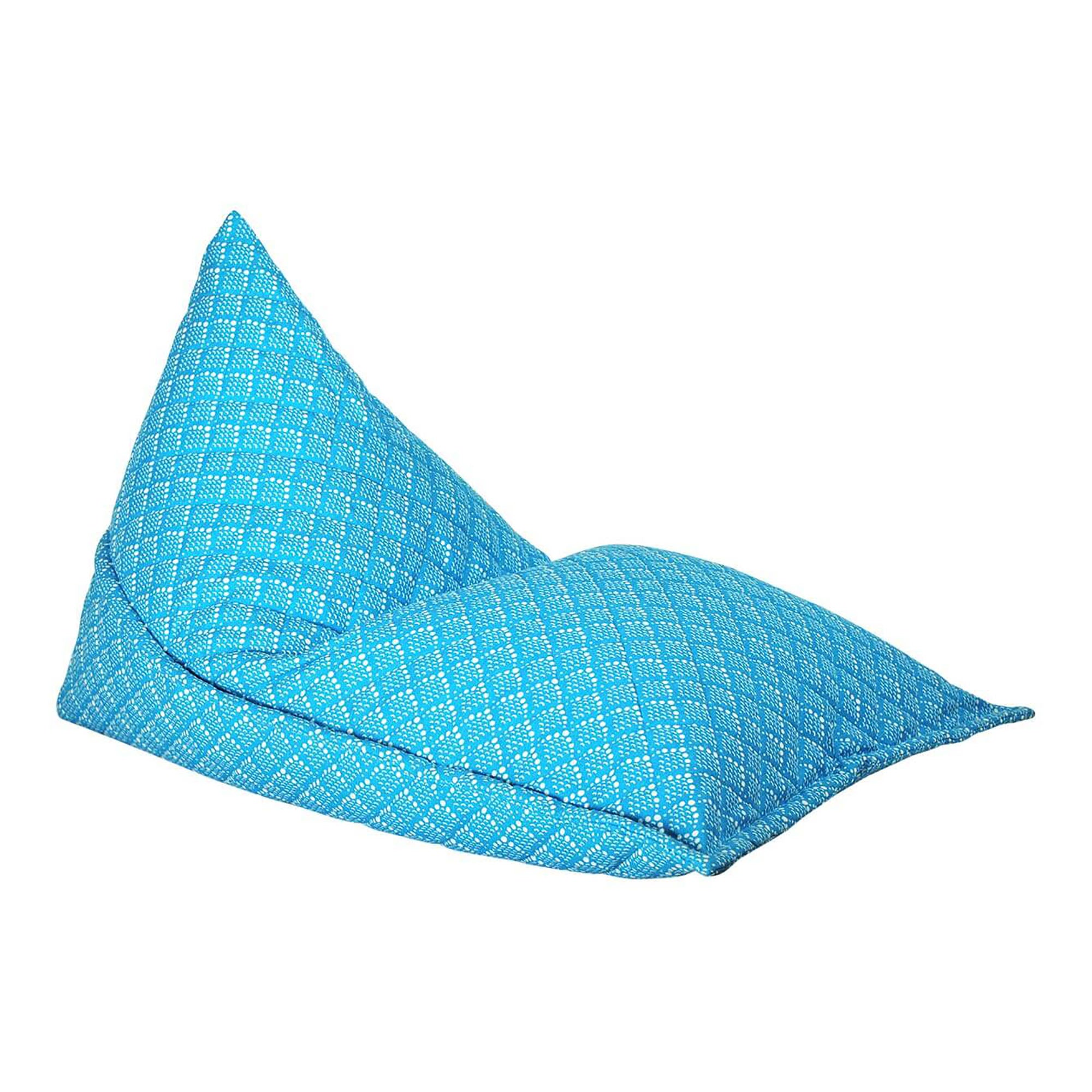 Blue Solid Fish Scale Bean Bag Cover