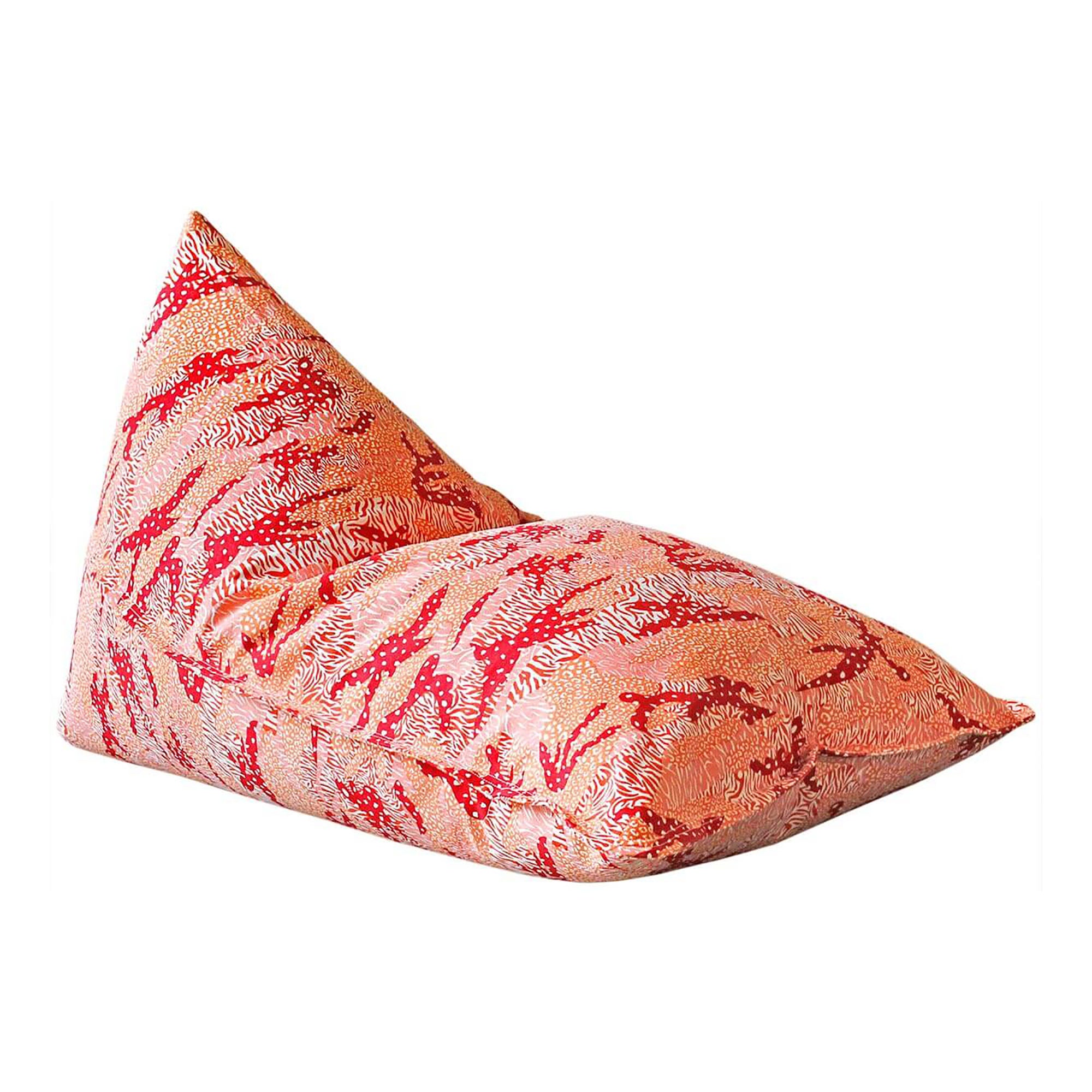 Orange Big Cat Camo Bean Bag Cover