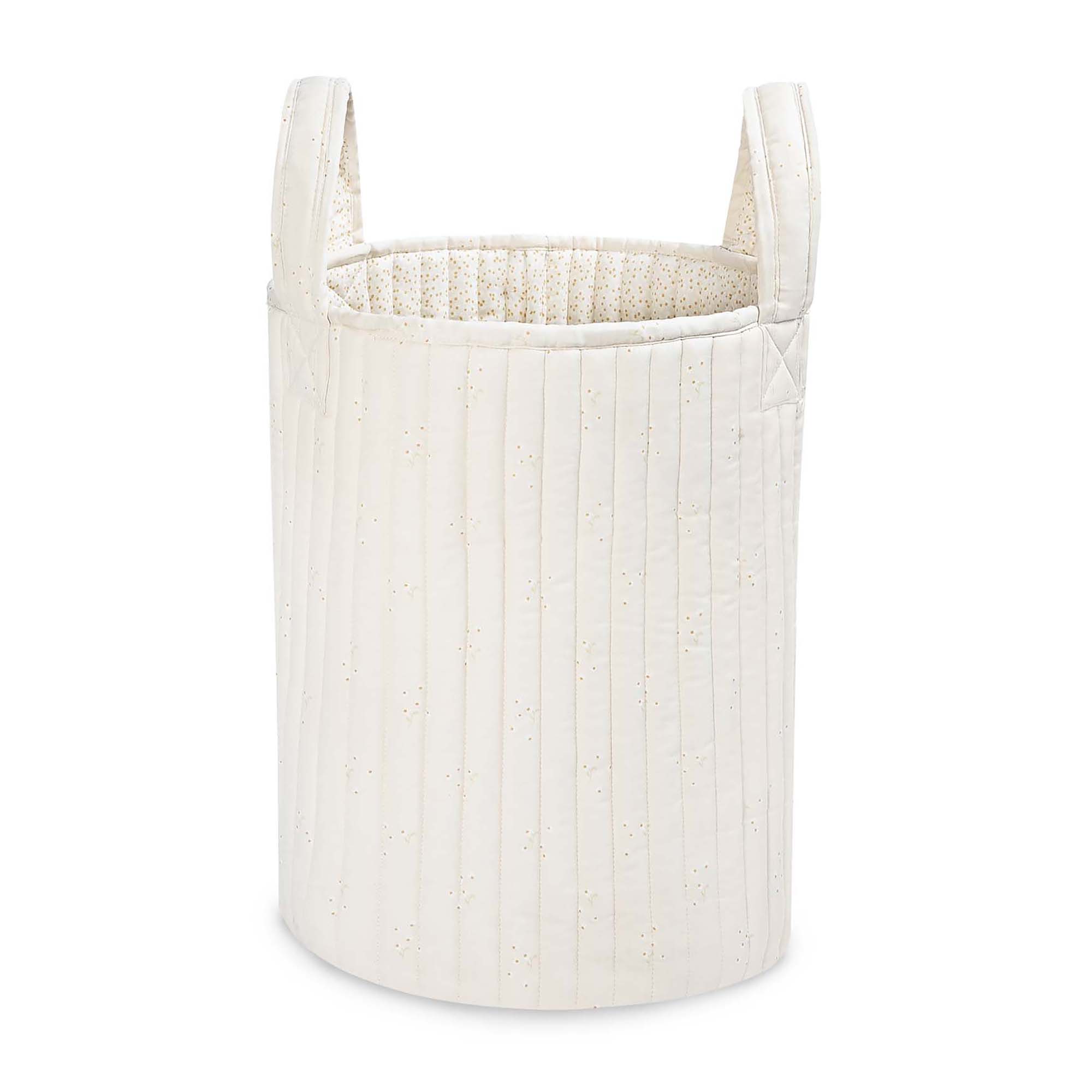 Large Quilted Storage Basket - Wild Chamomile / Daisy Meadow