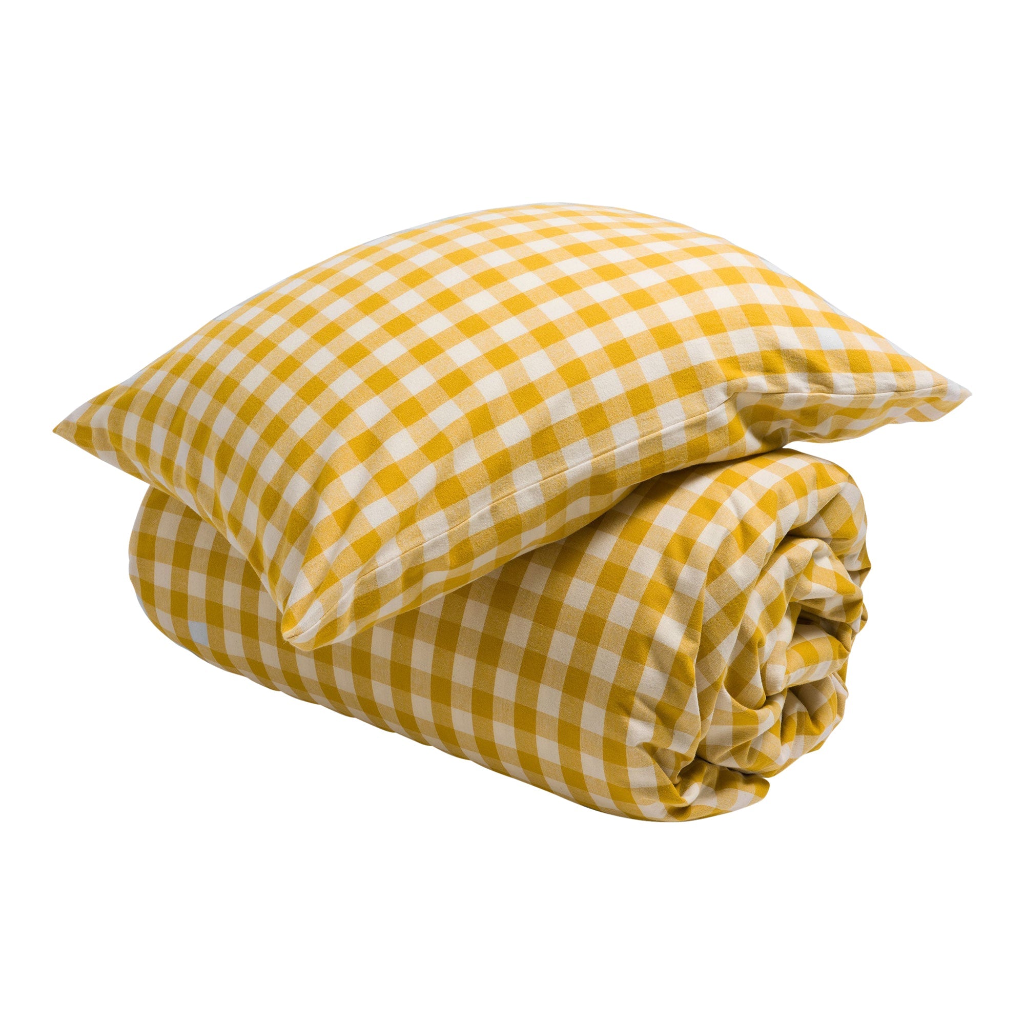 Saffron Gilbert Gingham Brushed 100% Organic Cotton Duvet Cover
