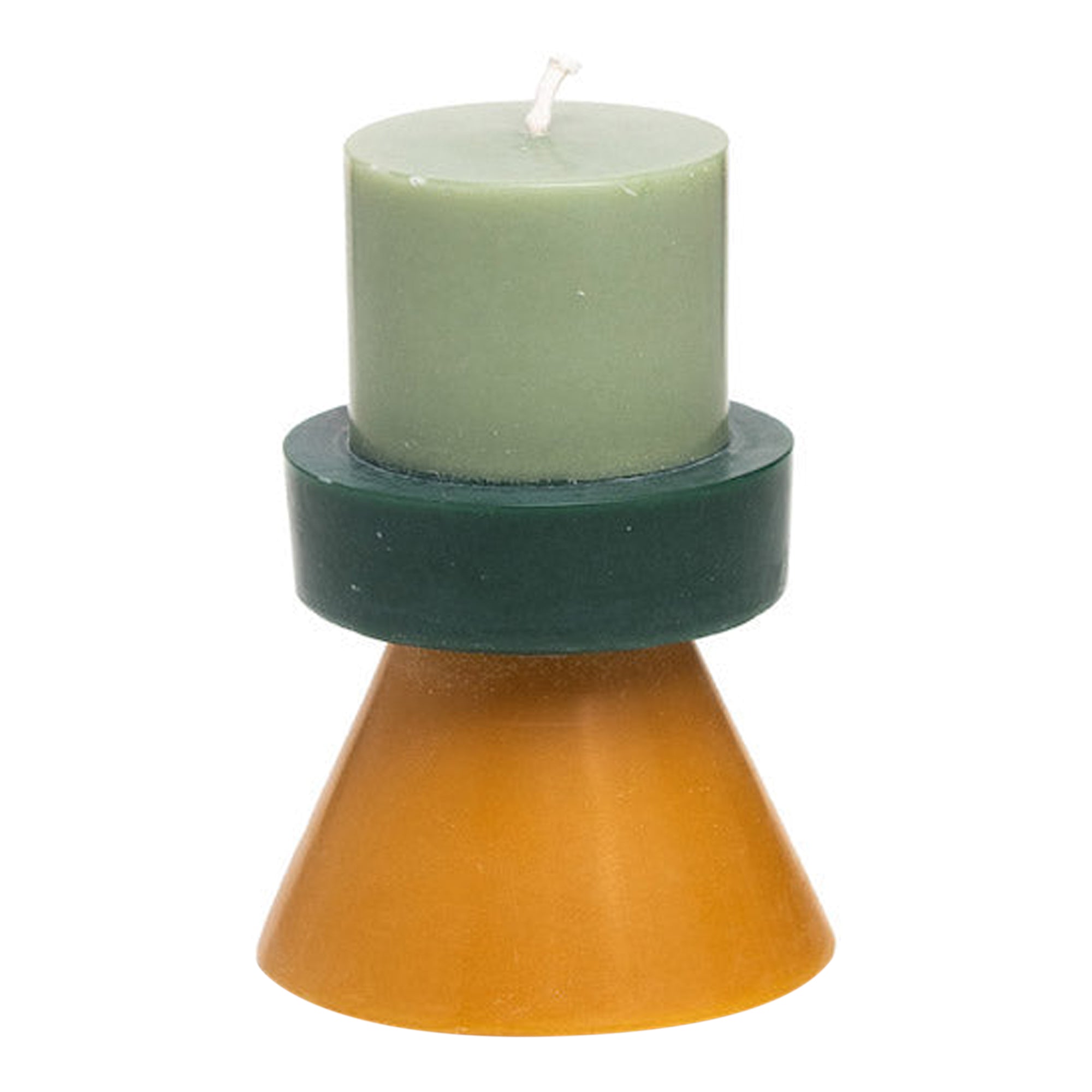 Stack Candle Mini - Pistachio / Dark Green / Curry