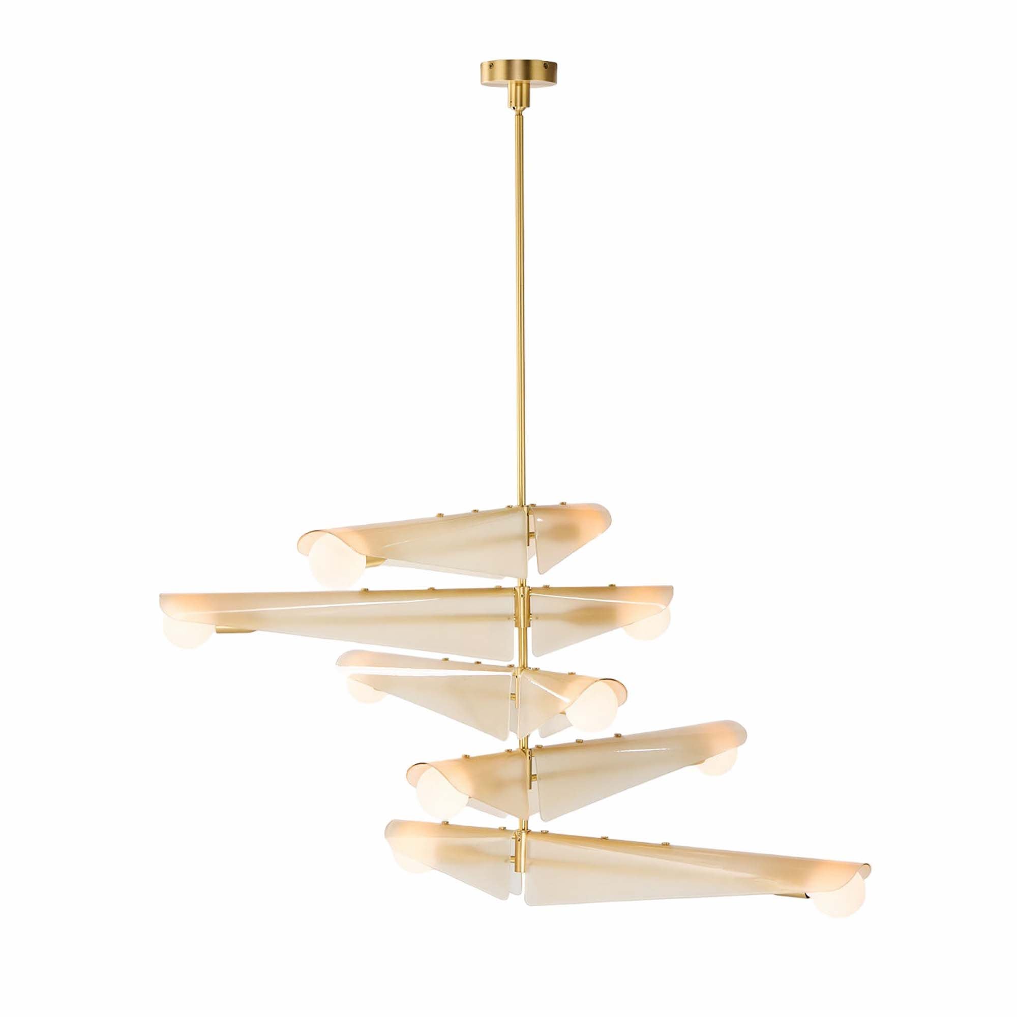 Sycamore Chandelier 5 Tiers in Dusk Pink