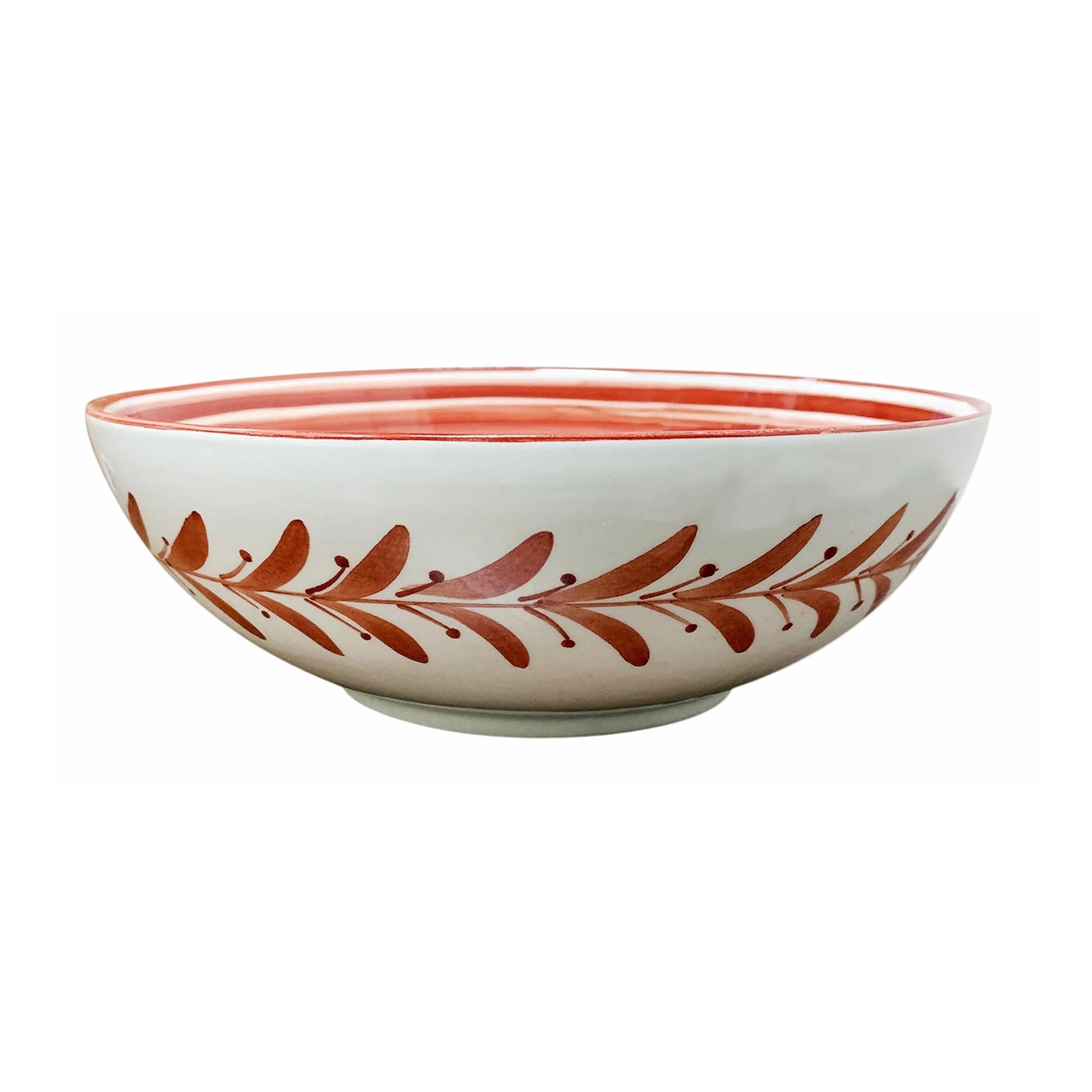 Helecho Salad Bowl, Rust Red