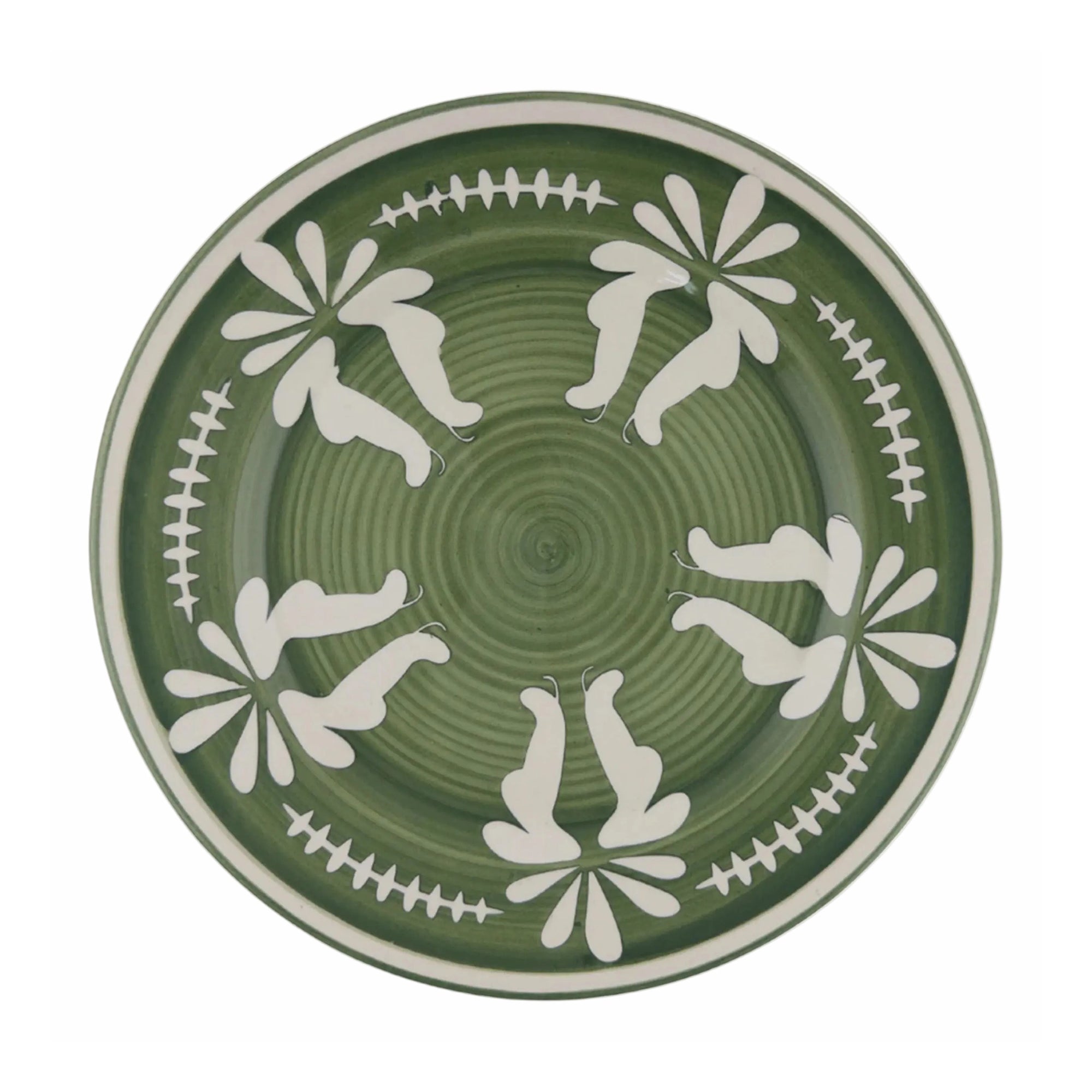 Flor Dinner Plate, Fern Green
