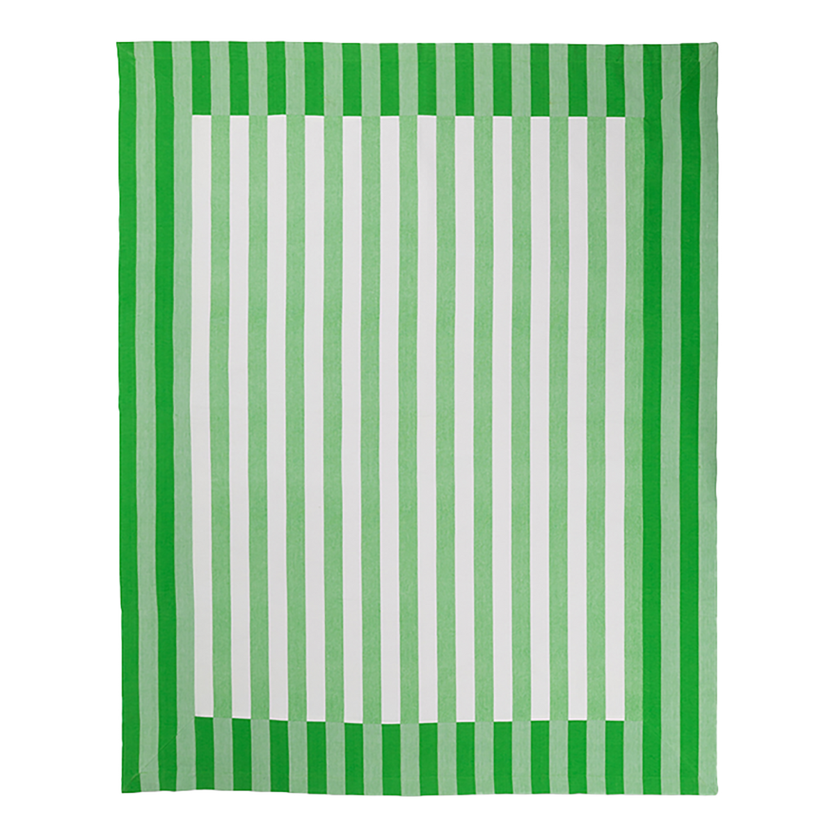 Lush Green Stripe Tablecloth