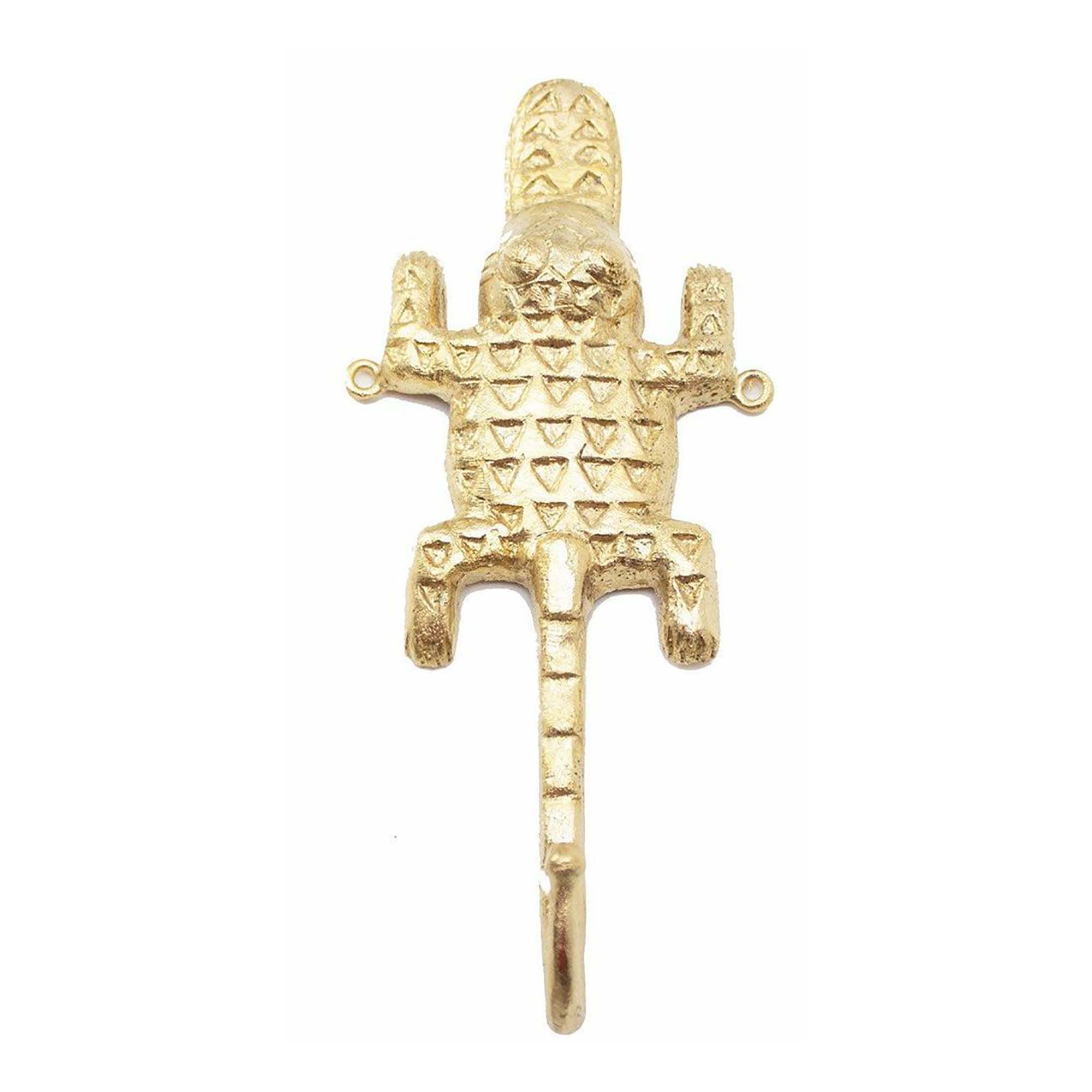 Ghanaian Ashanti Brass Hook 'Crocodile Mask'