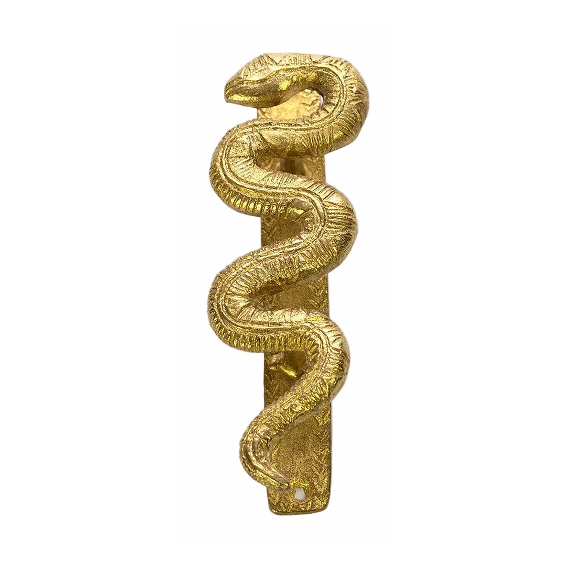 Ghanaian Ashanti Brass Door Handle 'Dancing Snake'