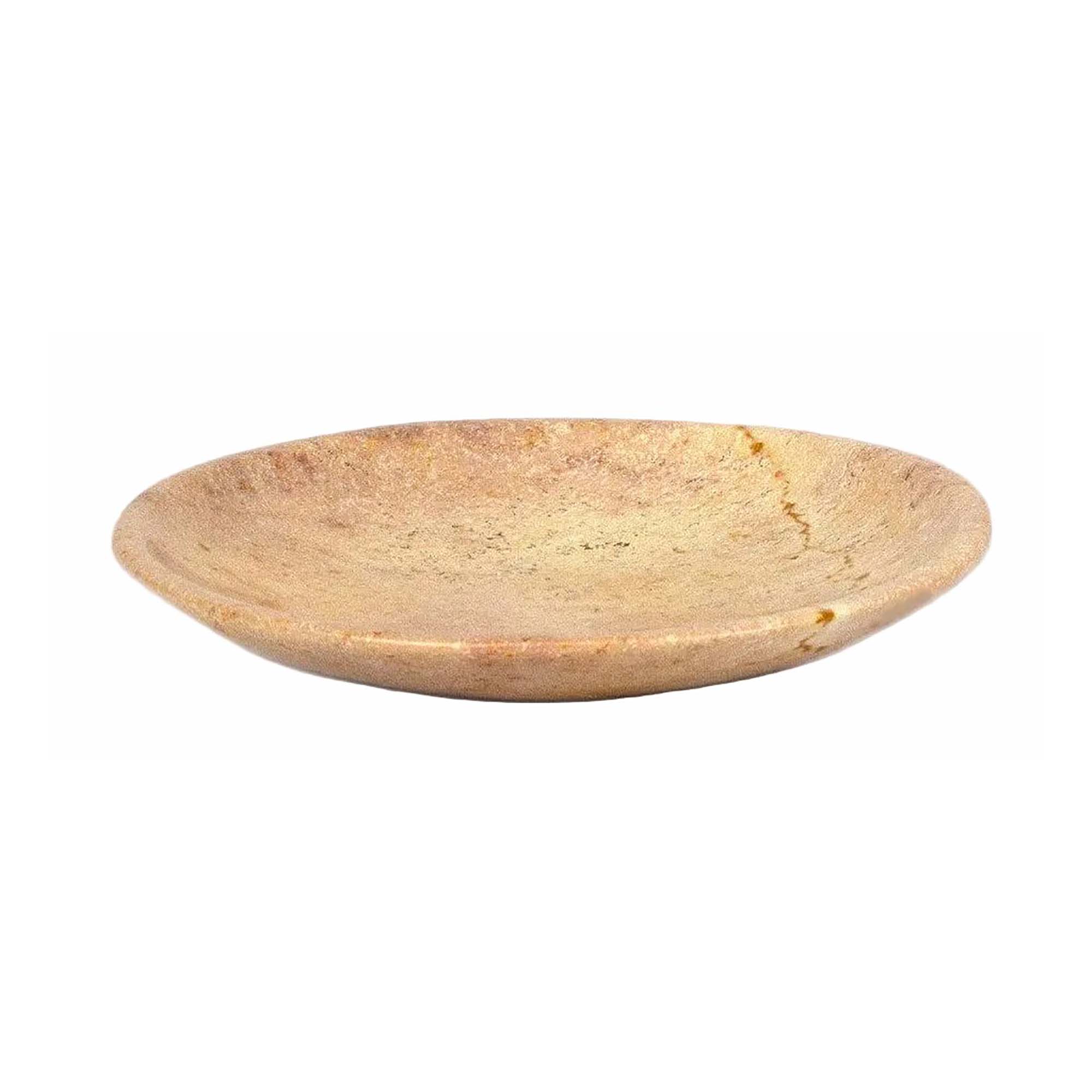 Kenyan Soapstone Shallow Dish 'Marbled Pink'