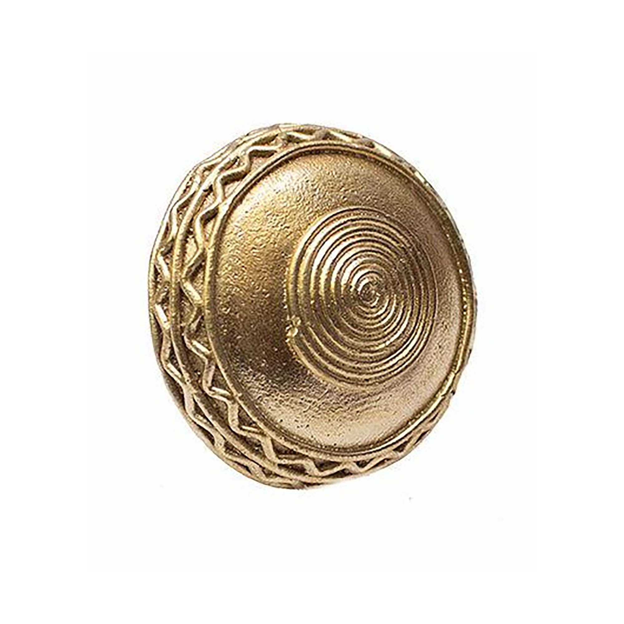 Ghanaian Ashanti Brass Knob 'Geo & Swirl'
