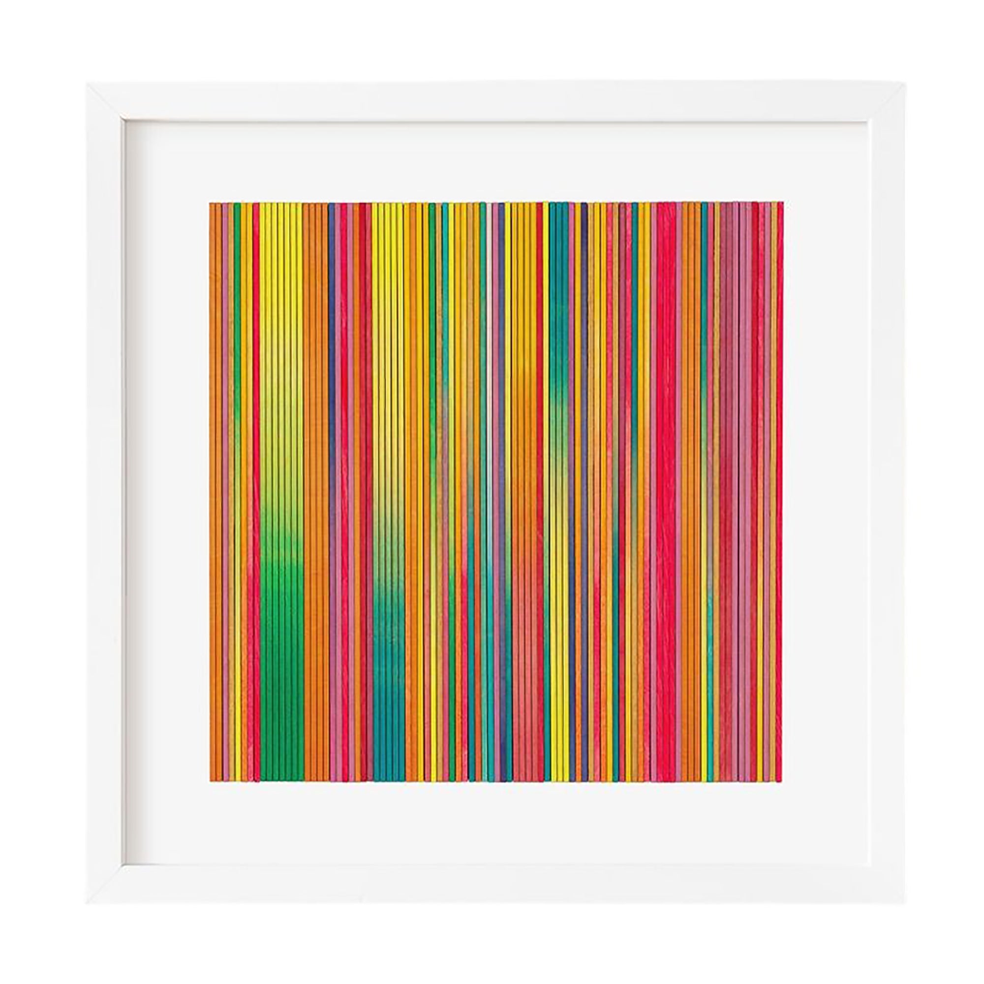 Fine Irregular Stripe Colour Study Print