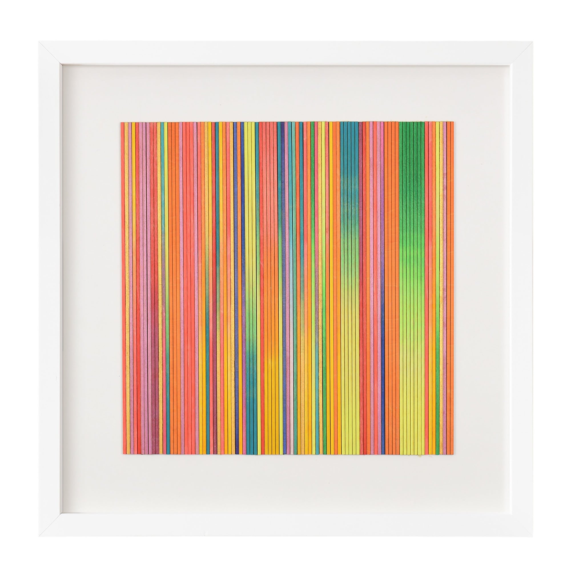 Irregular Narrow Stripe Colour Study Painting
