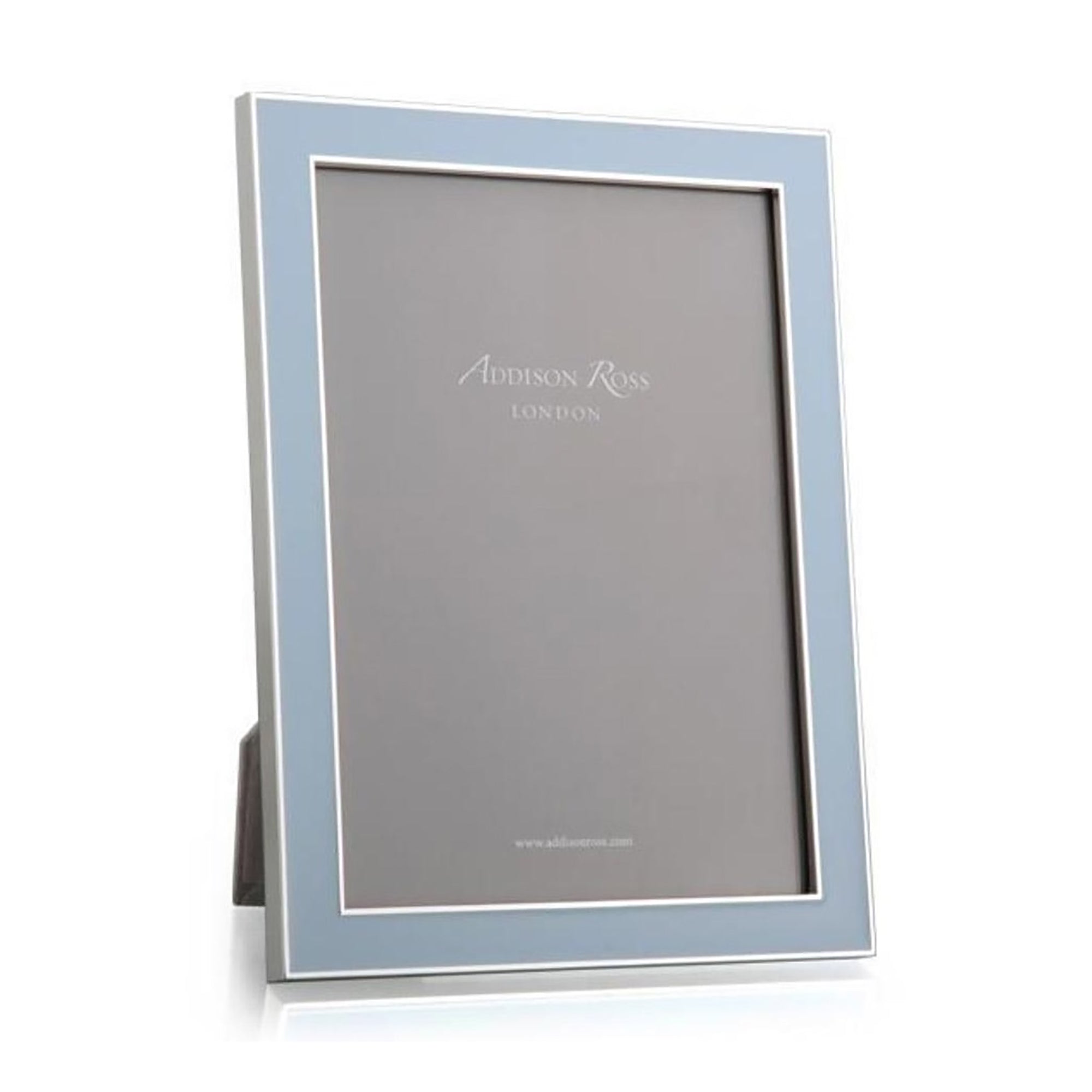 Powder Blue Enamel & Silver Frame