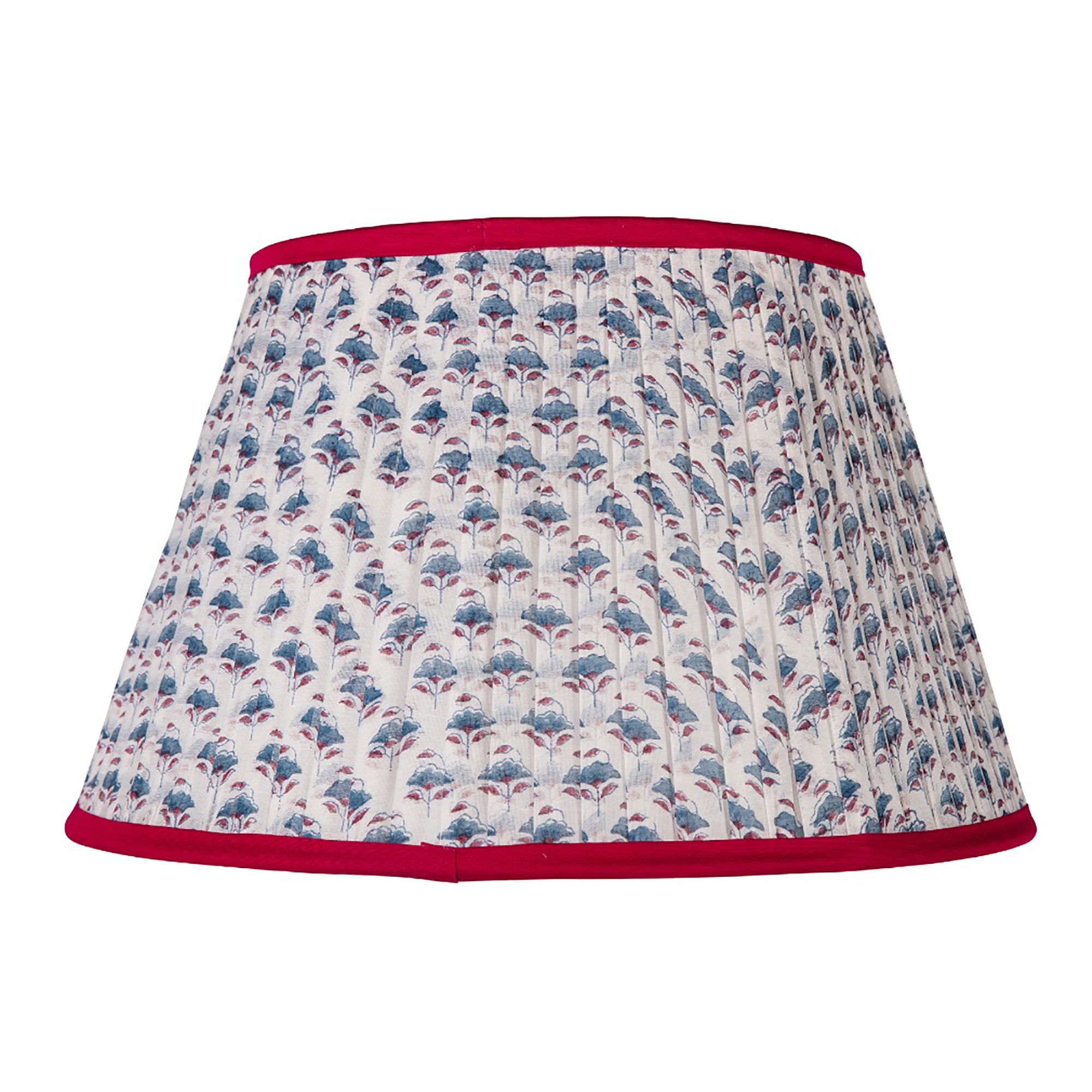 Blue Floral Pink Trim Lampshade (Old)