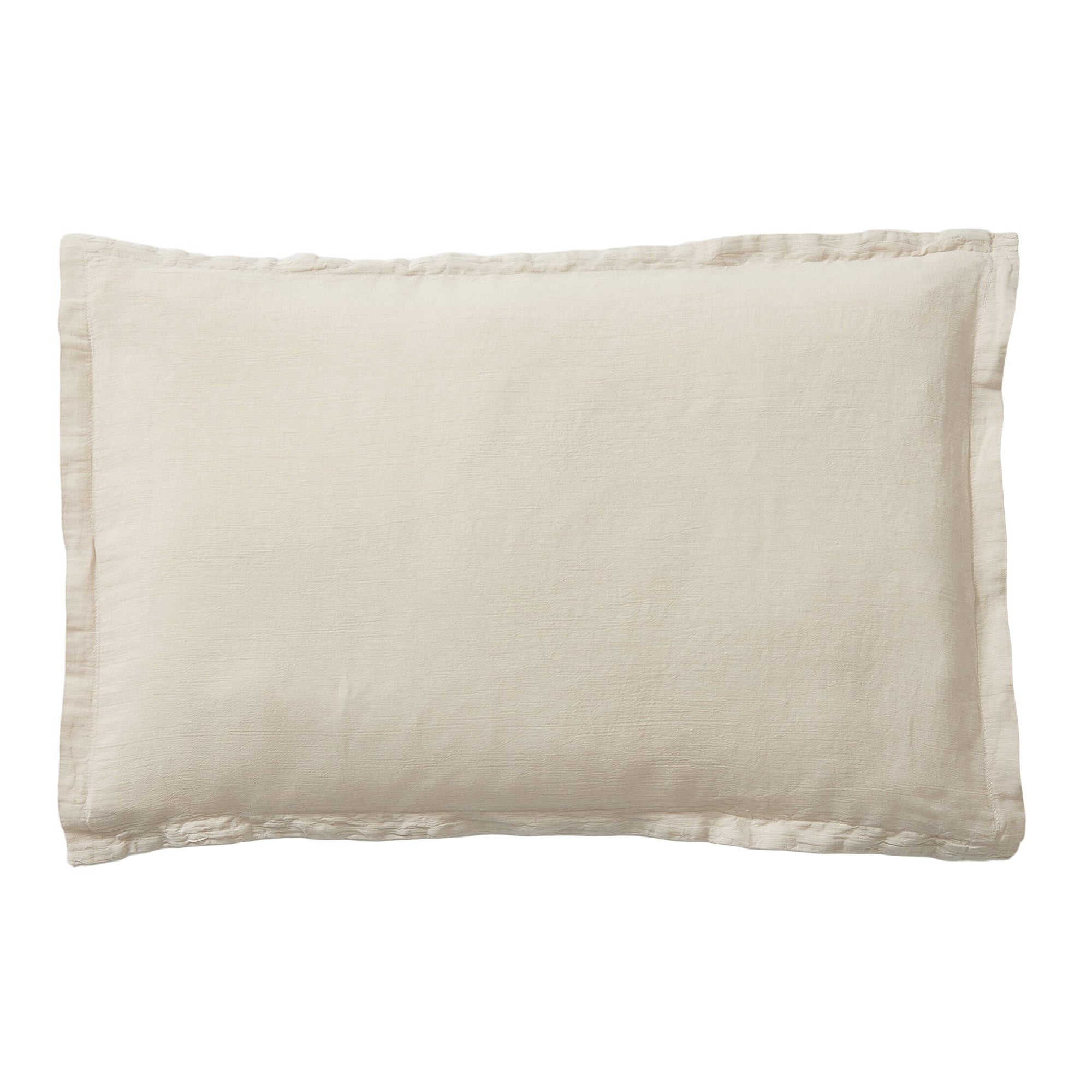 Washed Linen Cotton Oxford Pillowcase - Putty