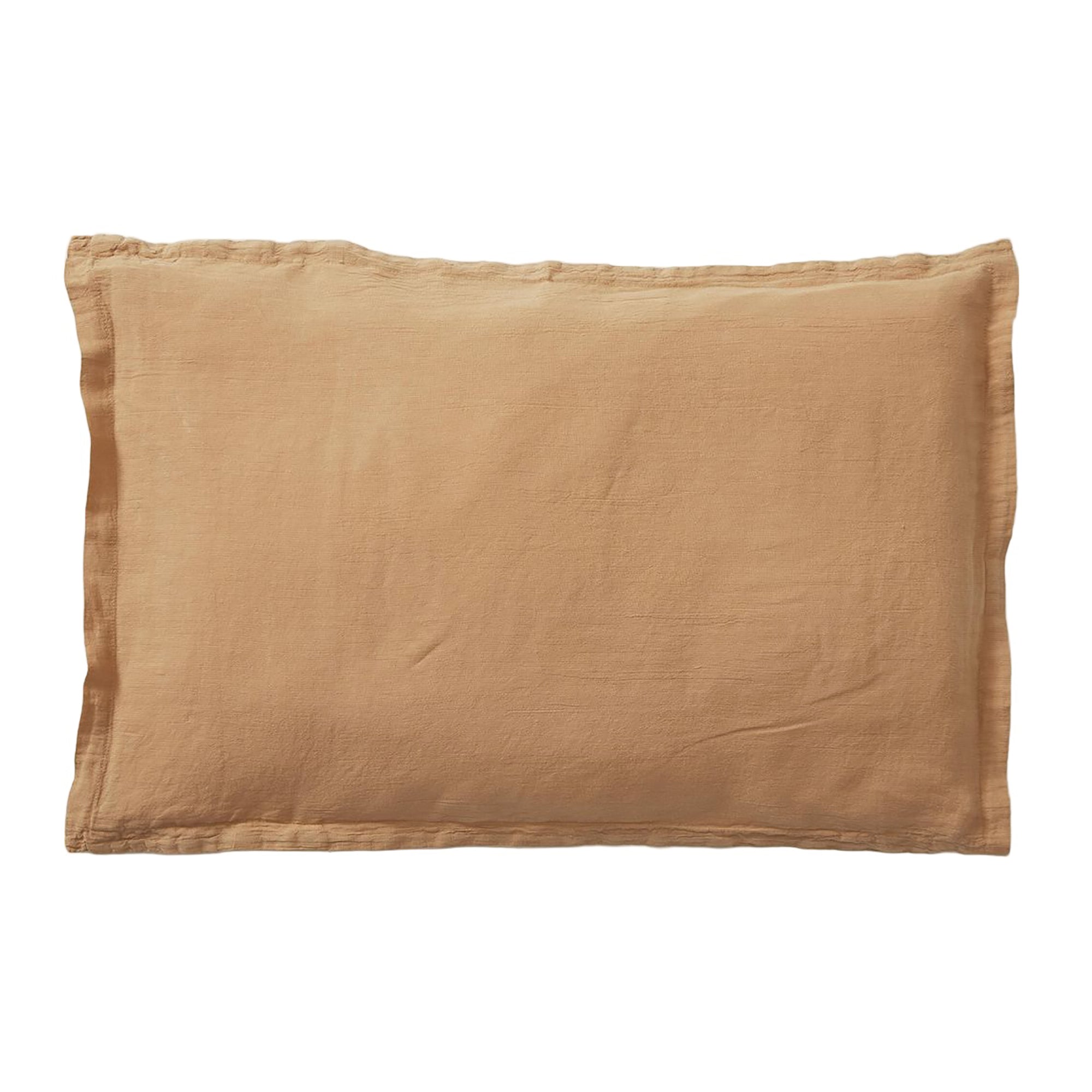 Washed Linen Cotton Oxford Pillowcase - Soft Terracotta