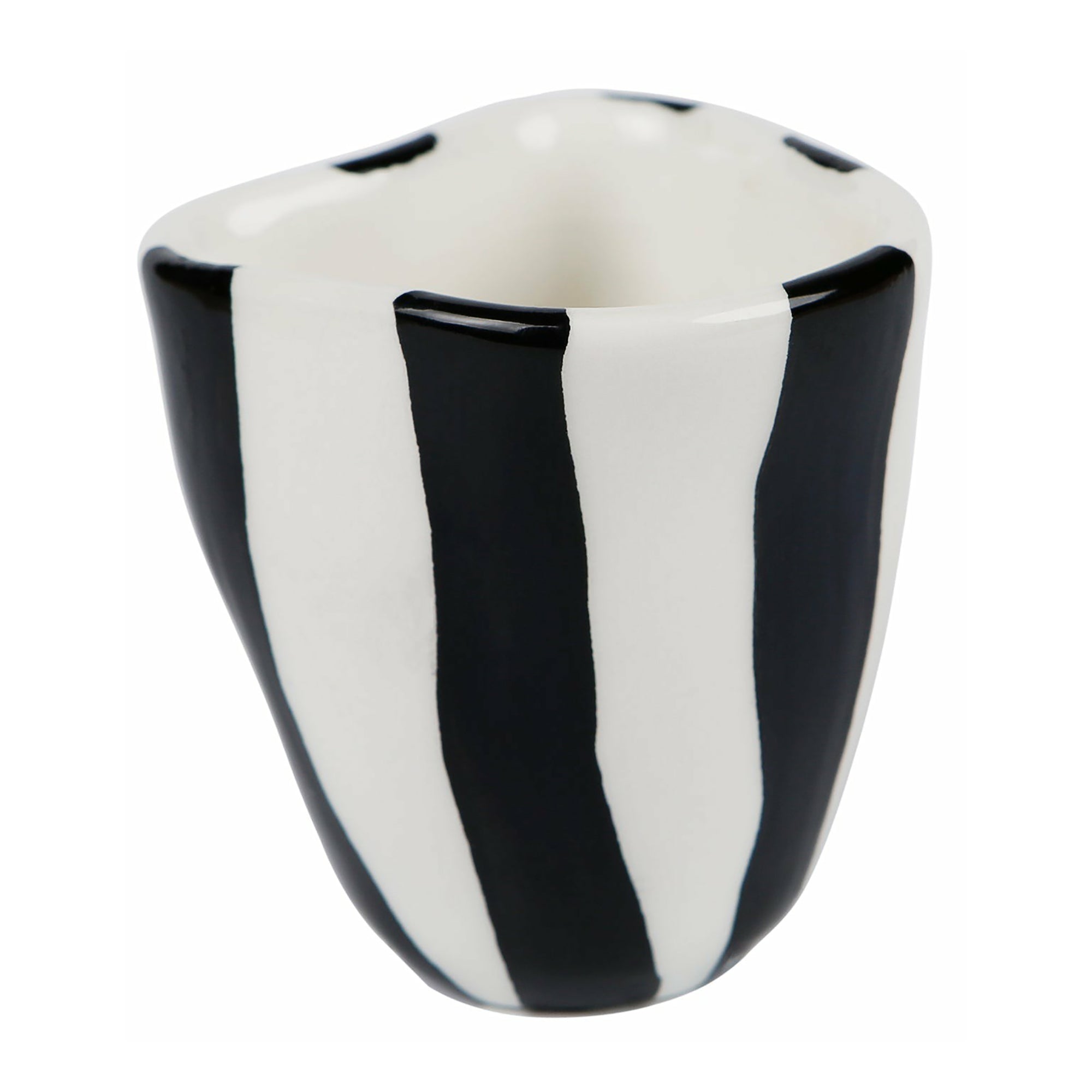 B&W stripes espresso cup
