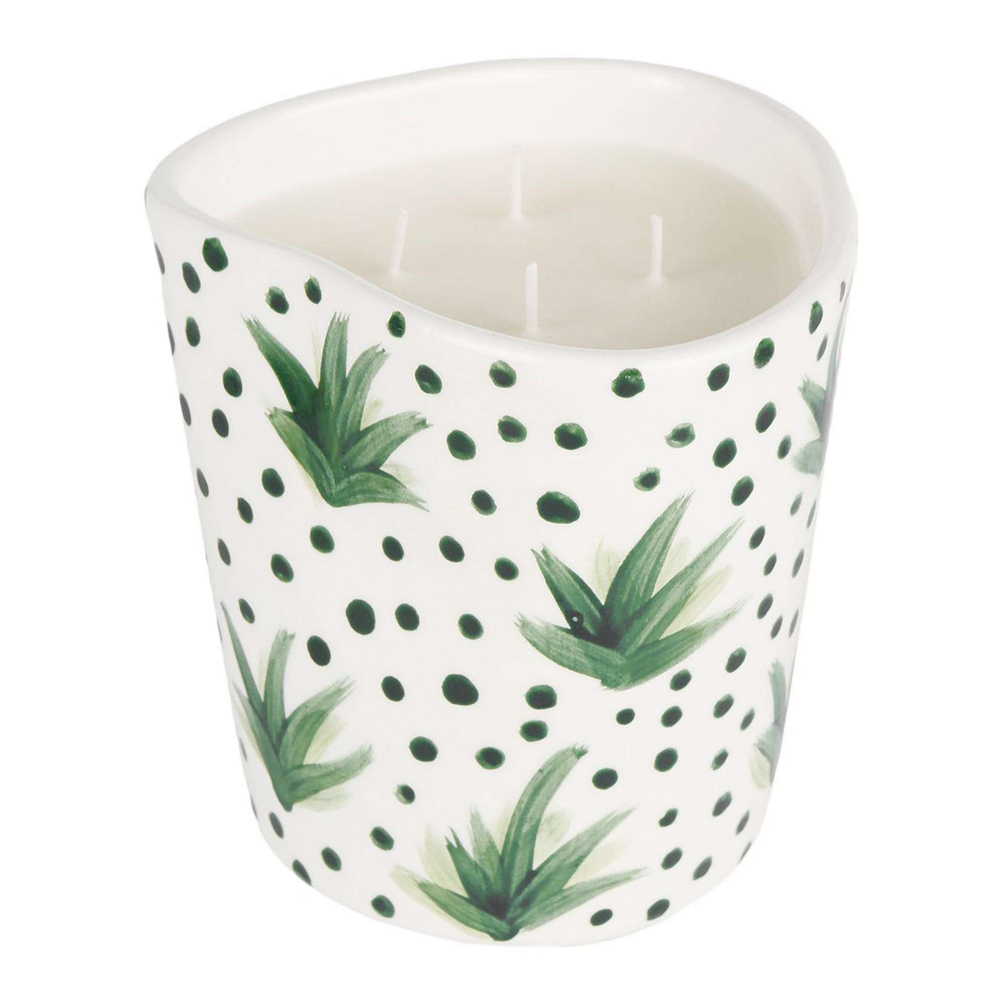 Plants & dots candle