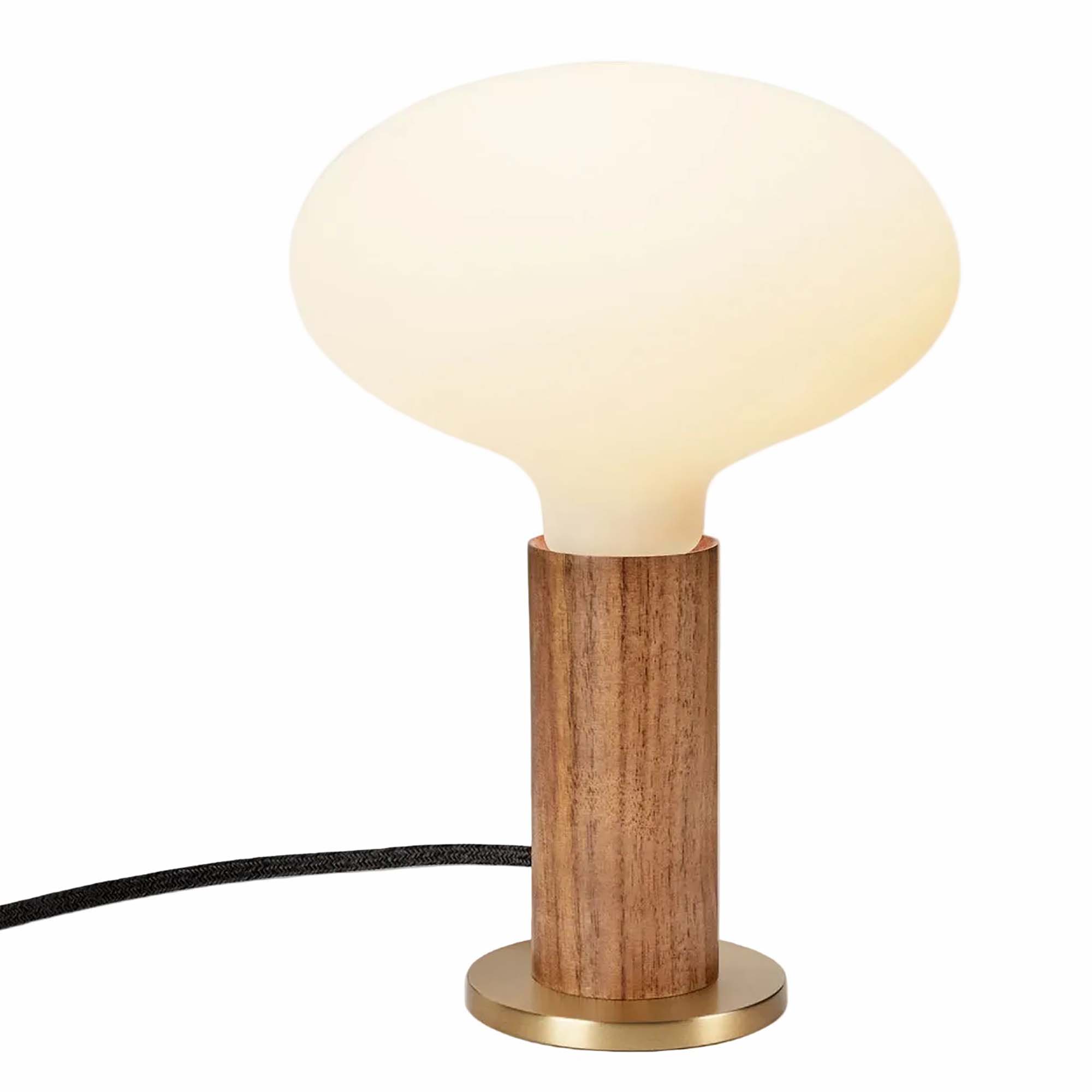Knuckle Table Lamp in Walnut + Oval