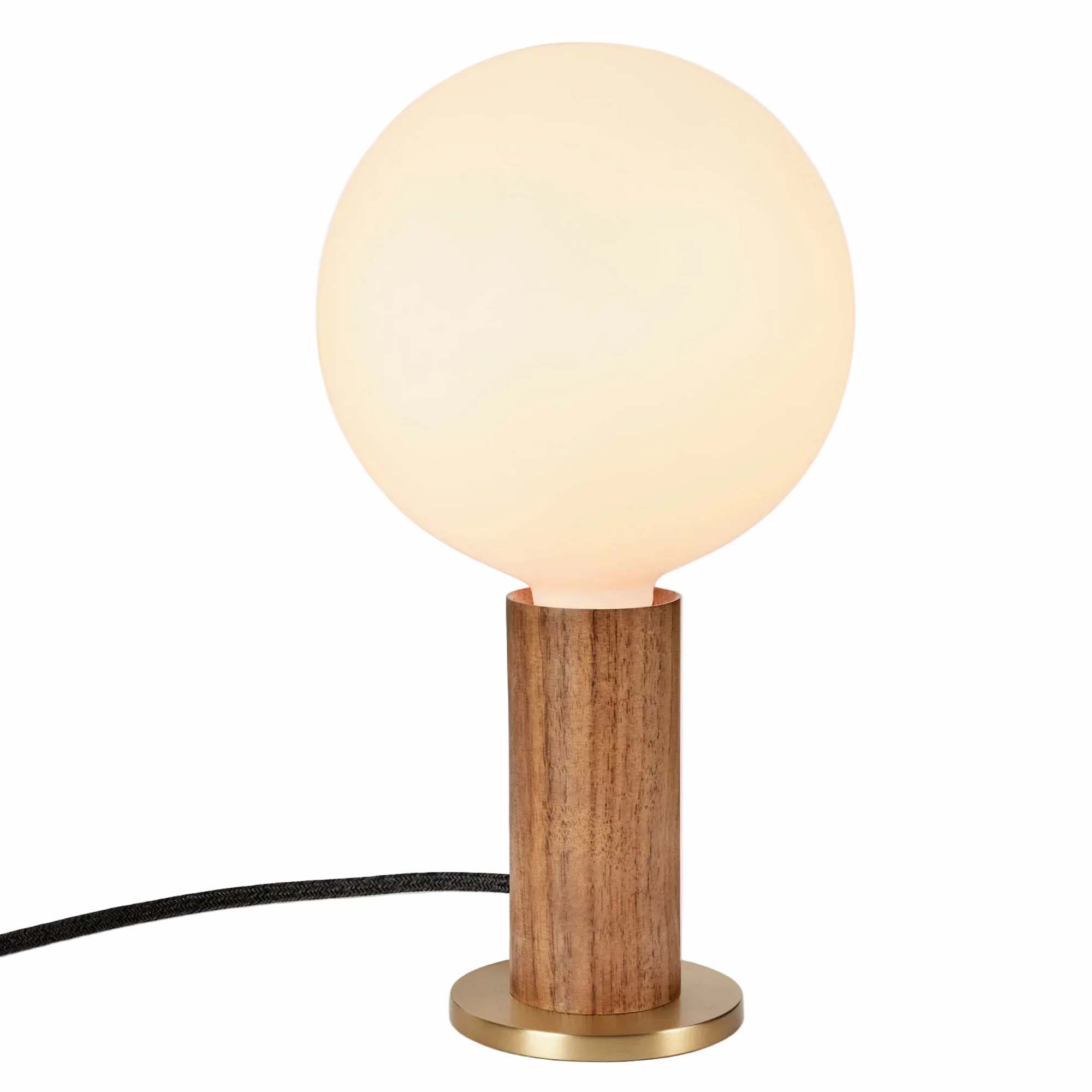 Knuckle Table Lamp in Walnut + Sphere IV