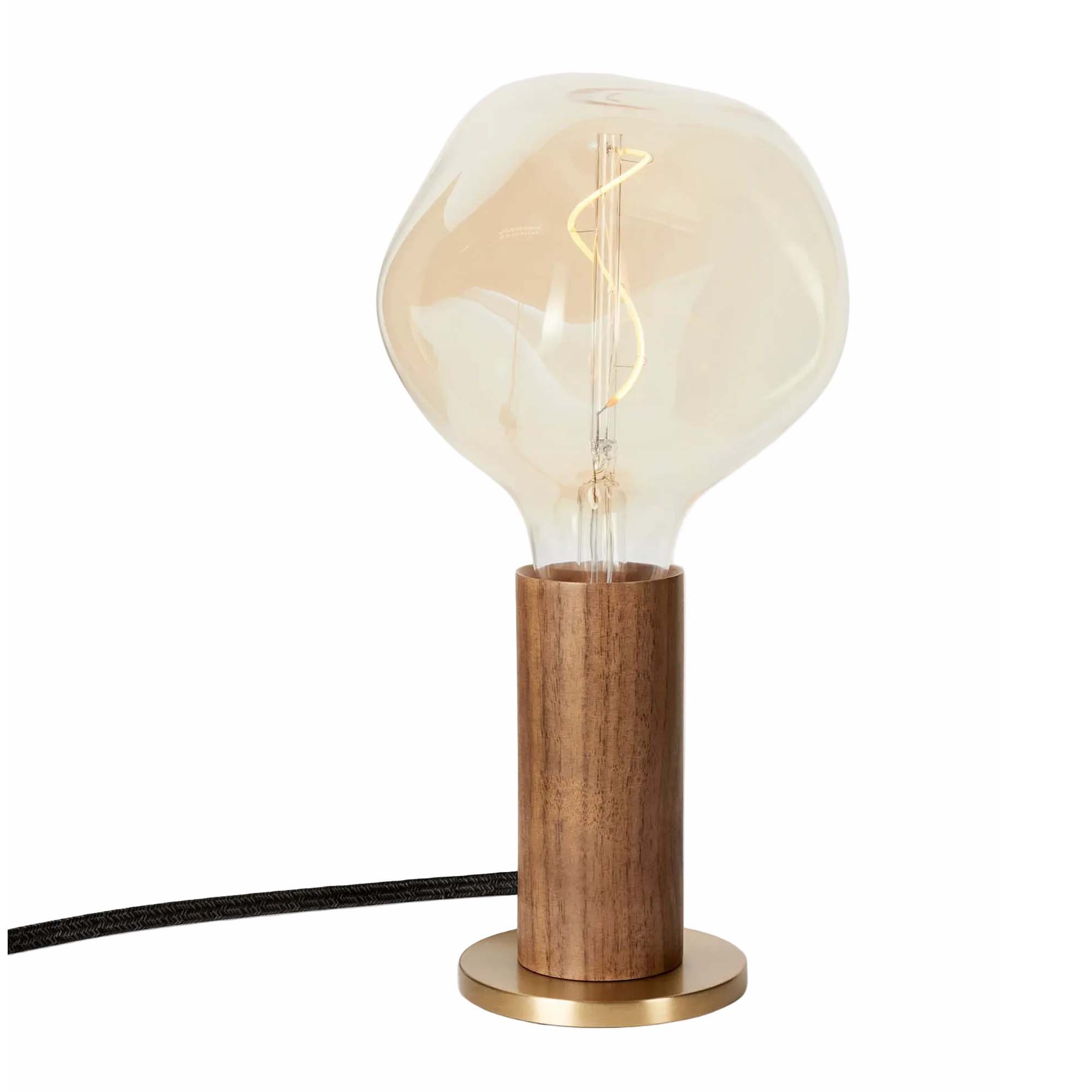 Knuckle Table Lamp in Walnut + Voronoi I